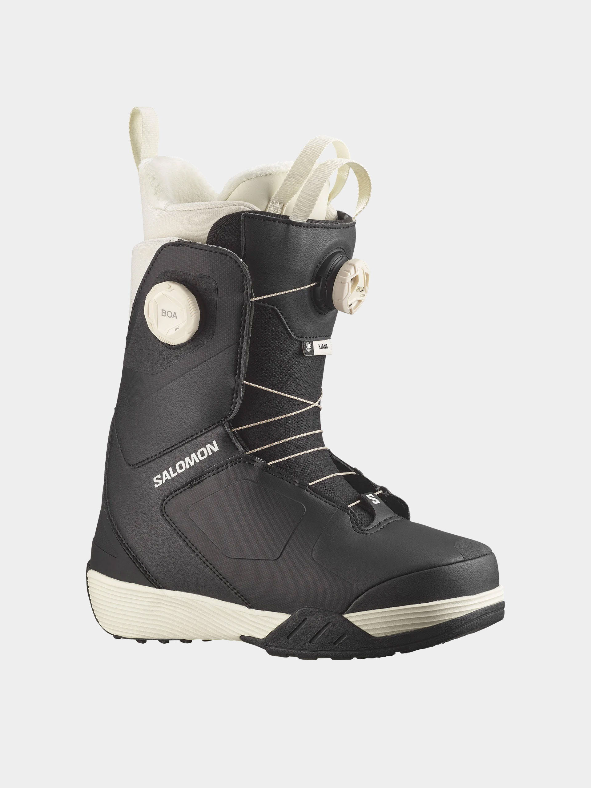 Női Snowboard cipők Salomon Kiana Dual Boa (black/black)