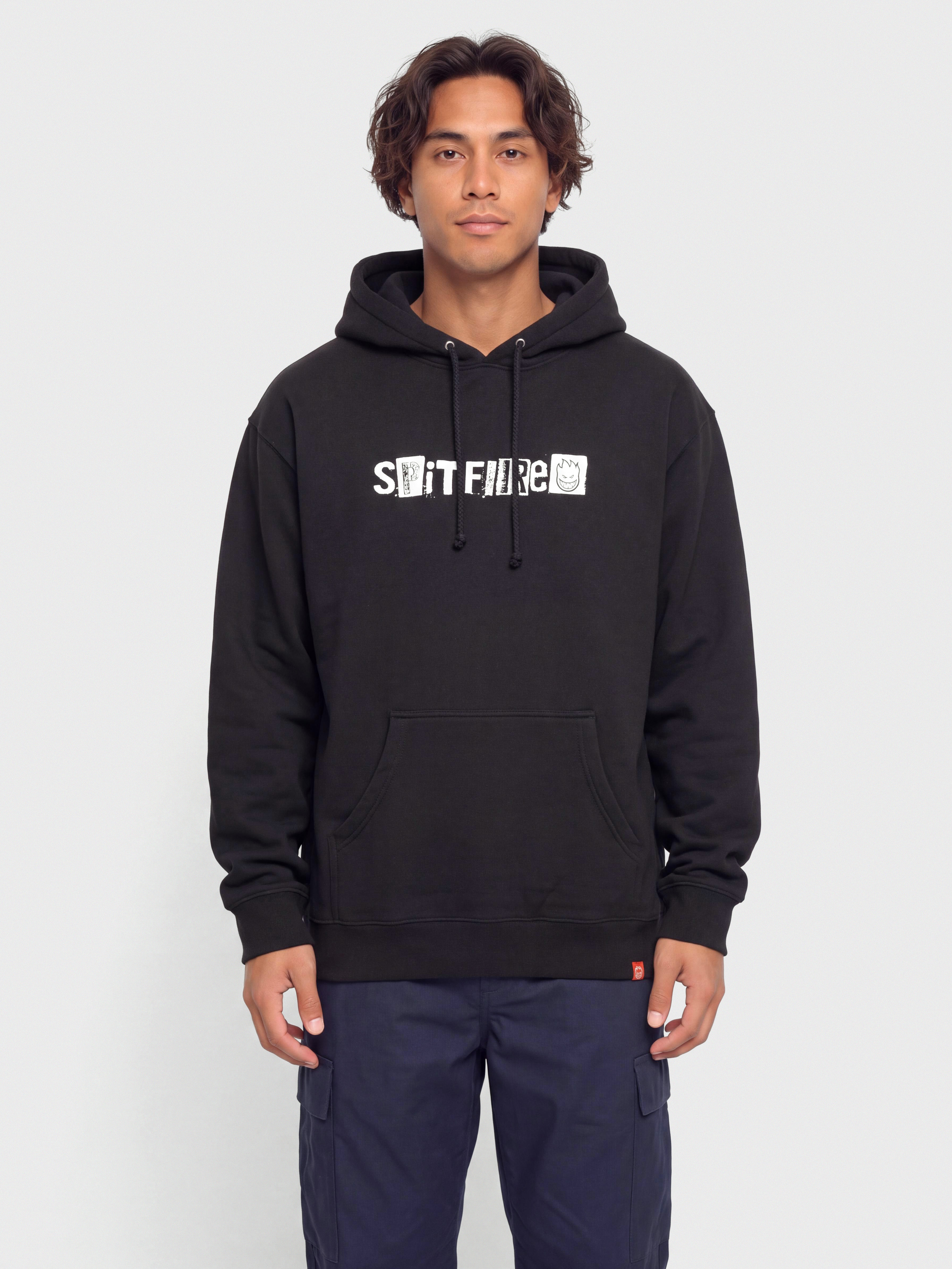 Spitfire Ransom II HD Kapucnis pulóver (black w/white print)