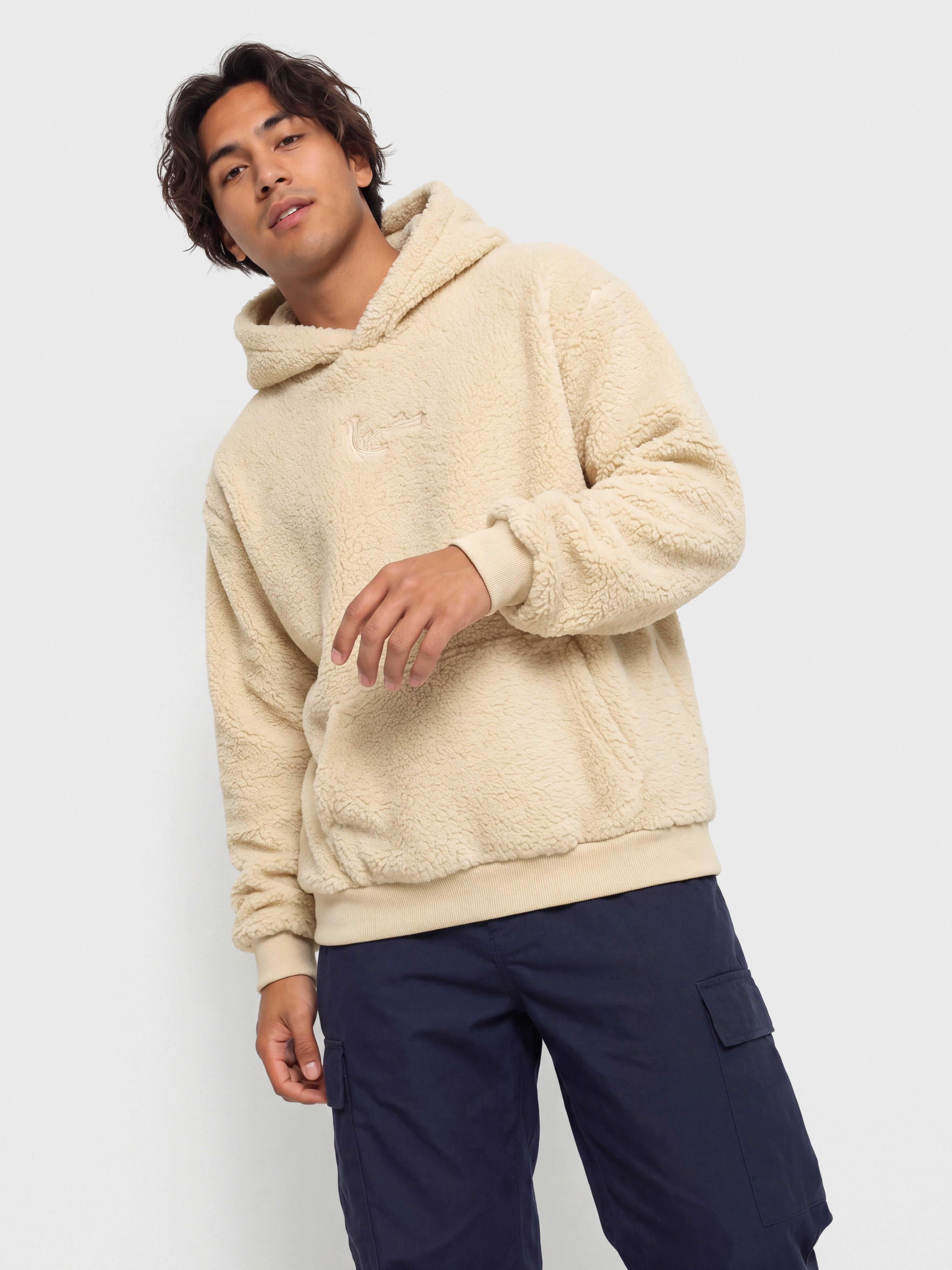 Karl Kani Signature Essential Teddy OS HD Kapucnis pulóver (sand)