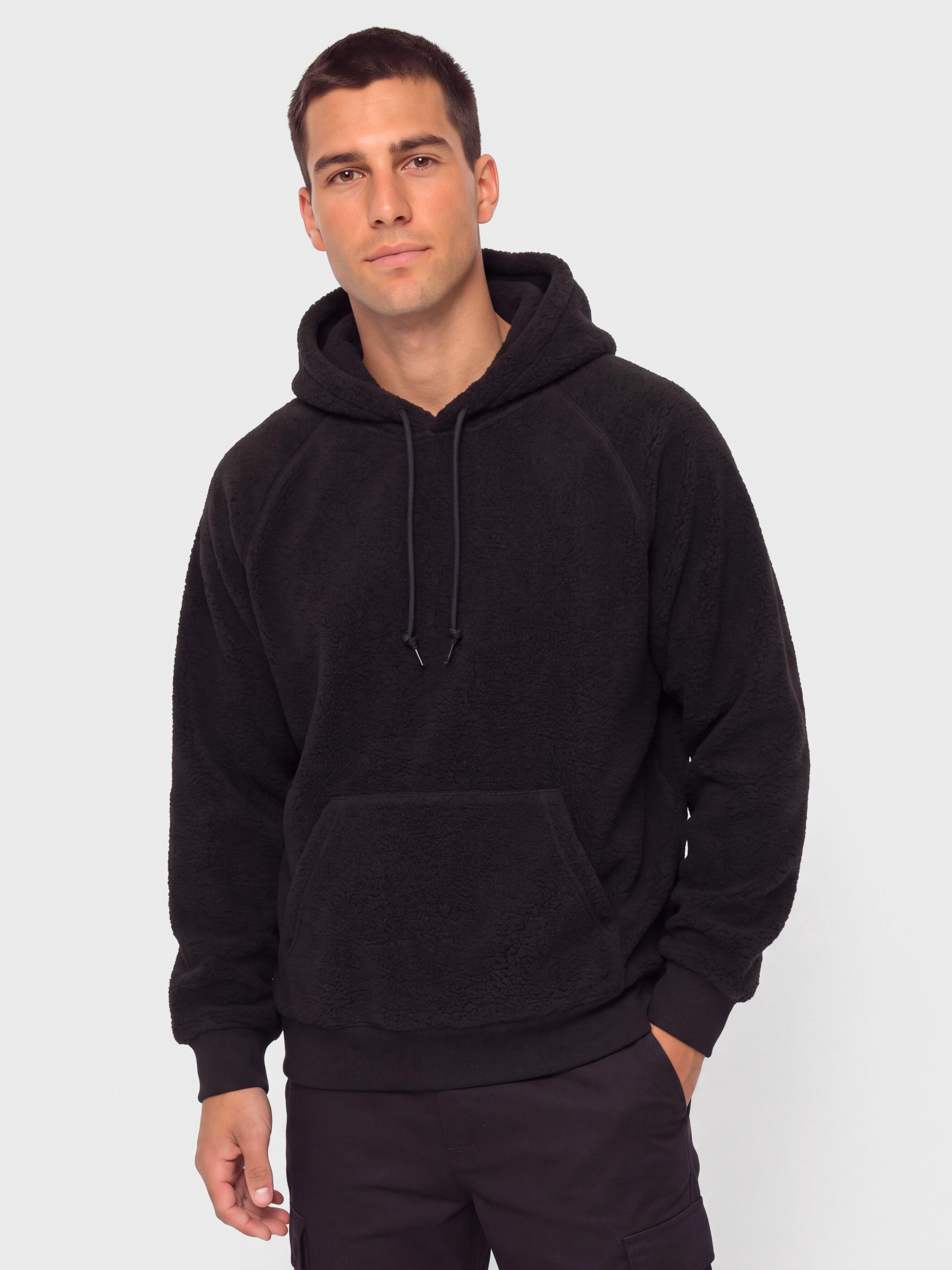 Polár pulóver Carhartt WIP Hooded Limn C (black)