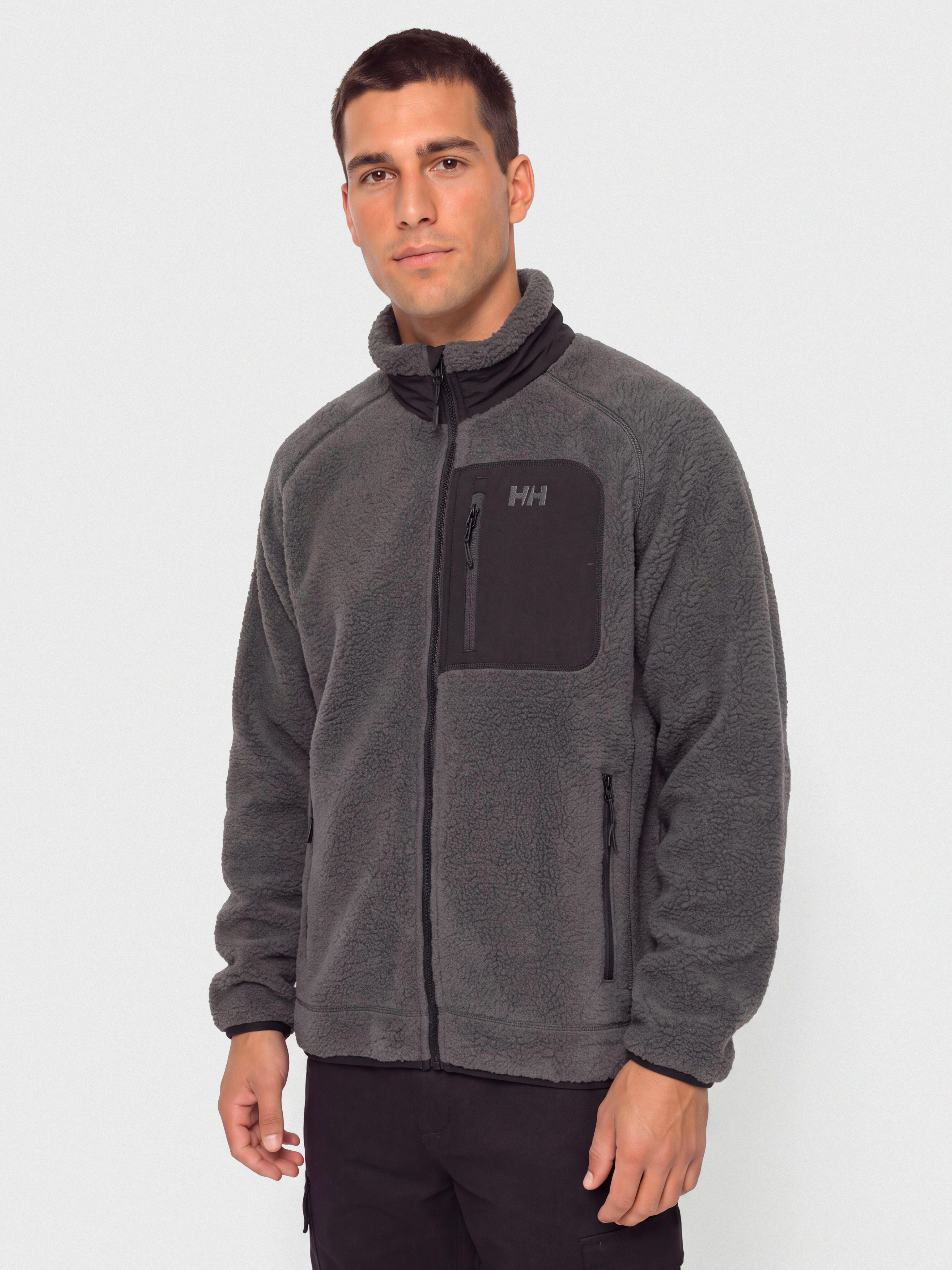 Polár pulóver Helly Hansen Panorama Pile Block (thunder grey)