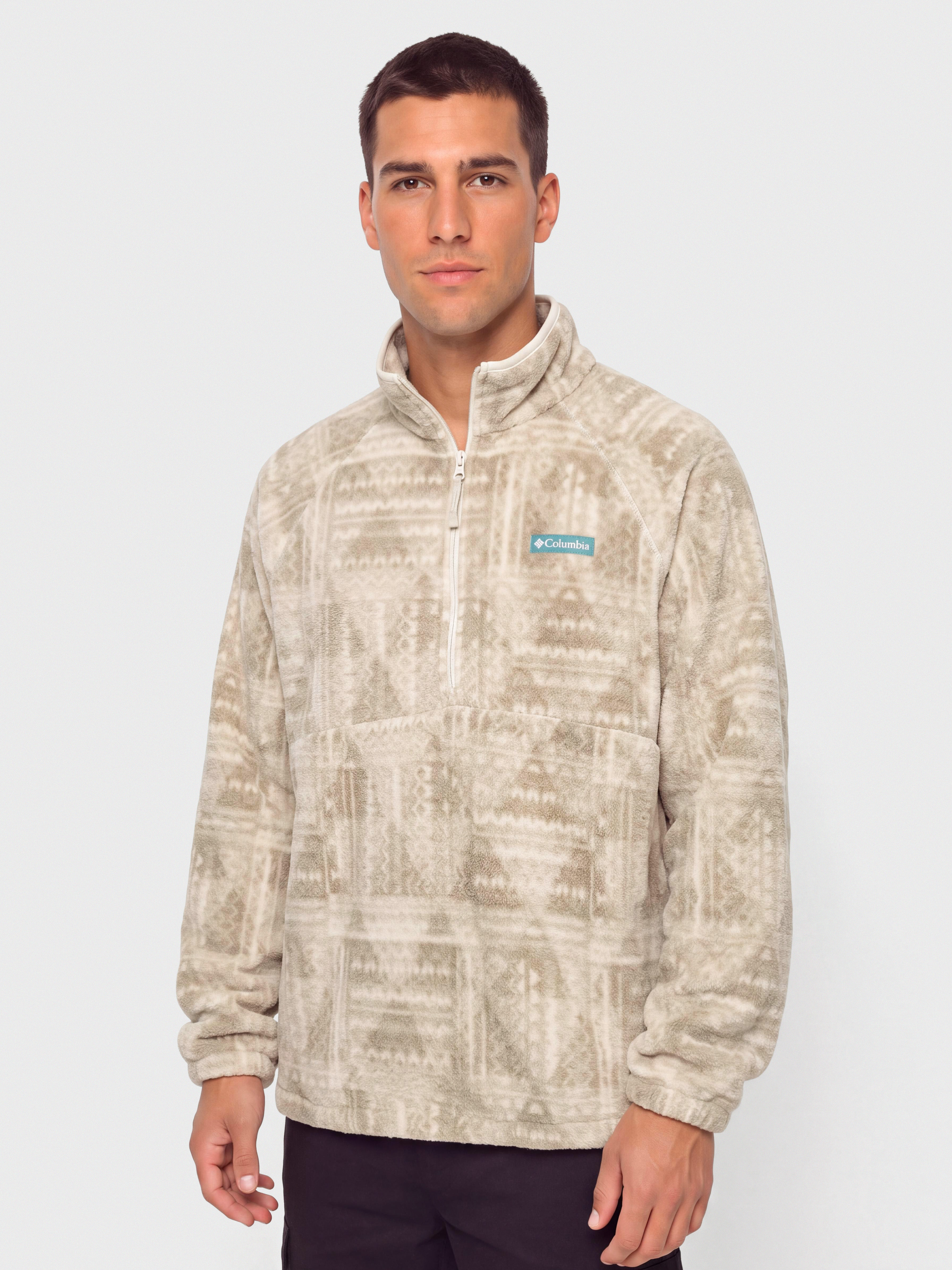 Columbia Timber Crest MTR Printed Half Zip Polár pulóver (dark stone/geomix)