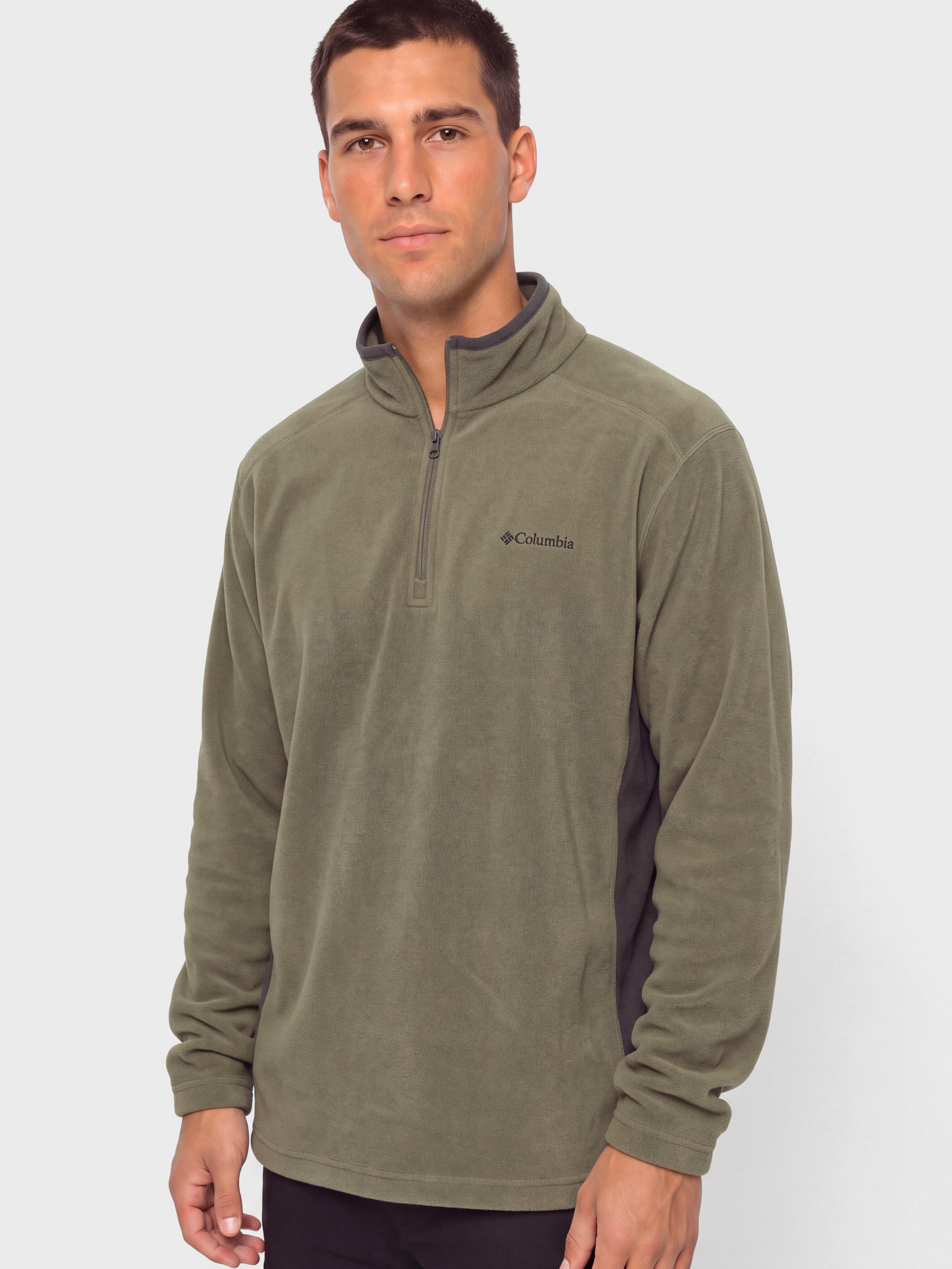 Columbia Klamath Range II Half Zip Polár pulóver (stone green/shark)