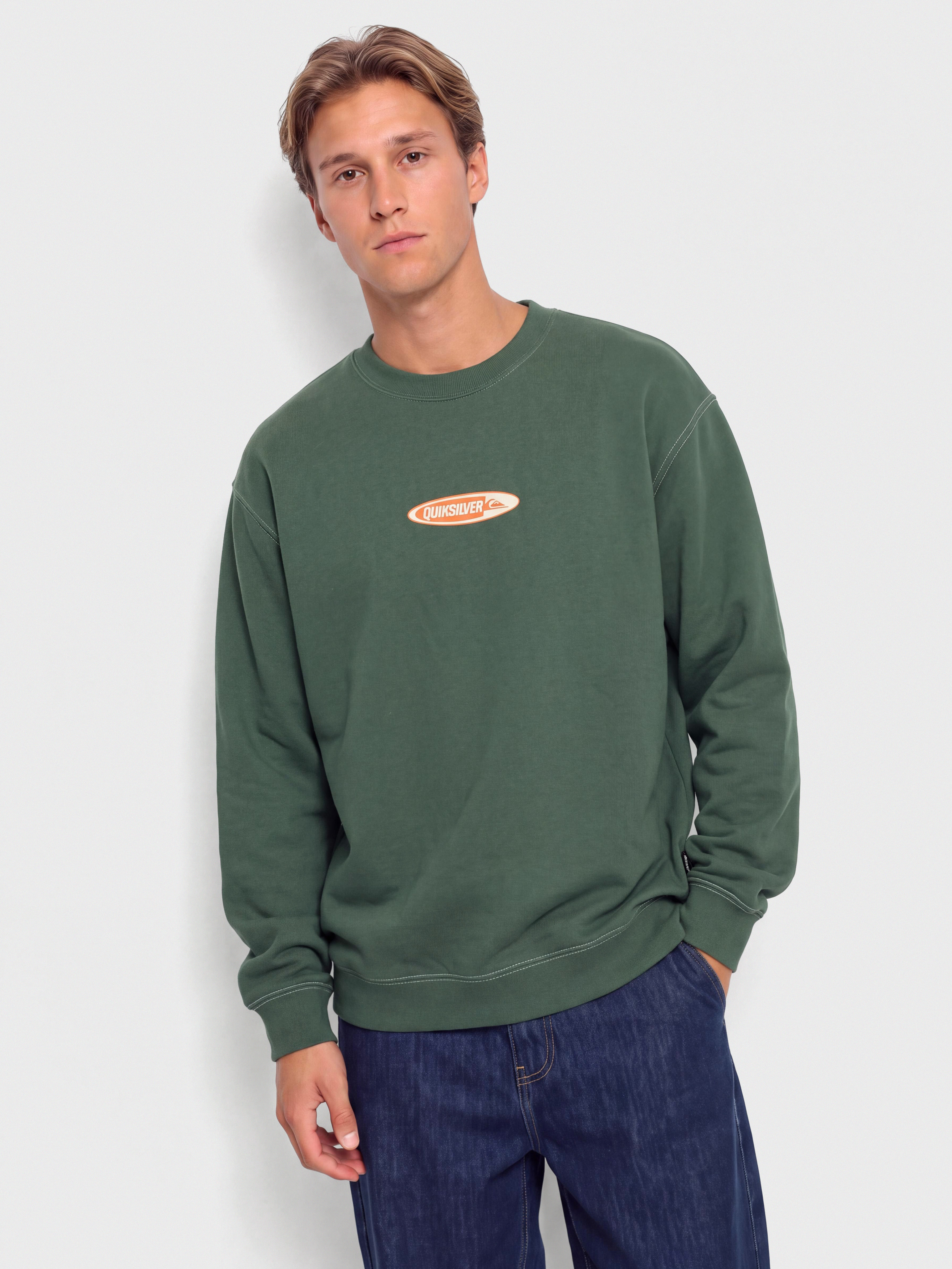 Pulóver Quiksilver Disk Crew (forest)