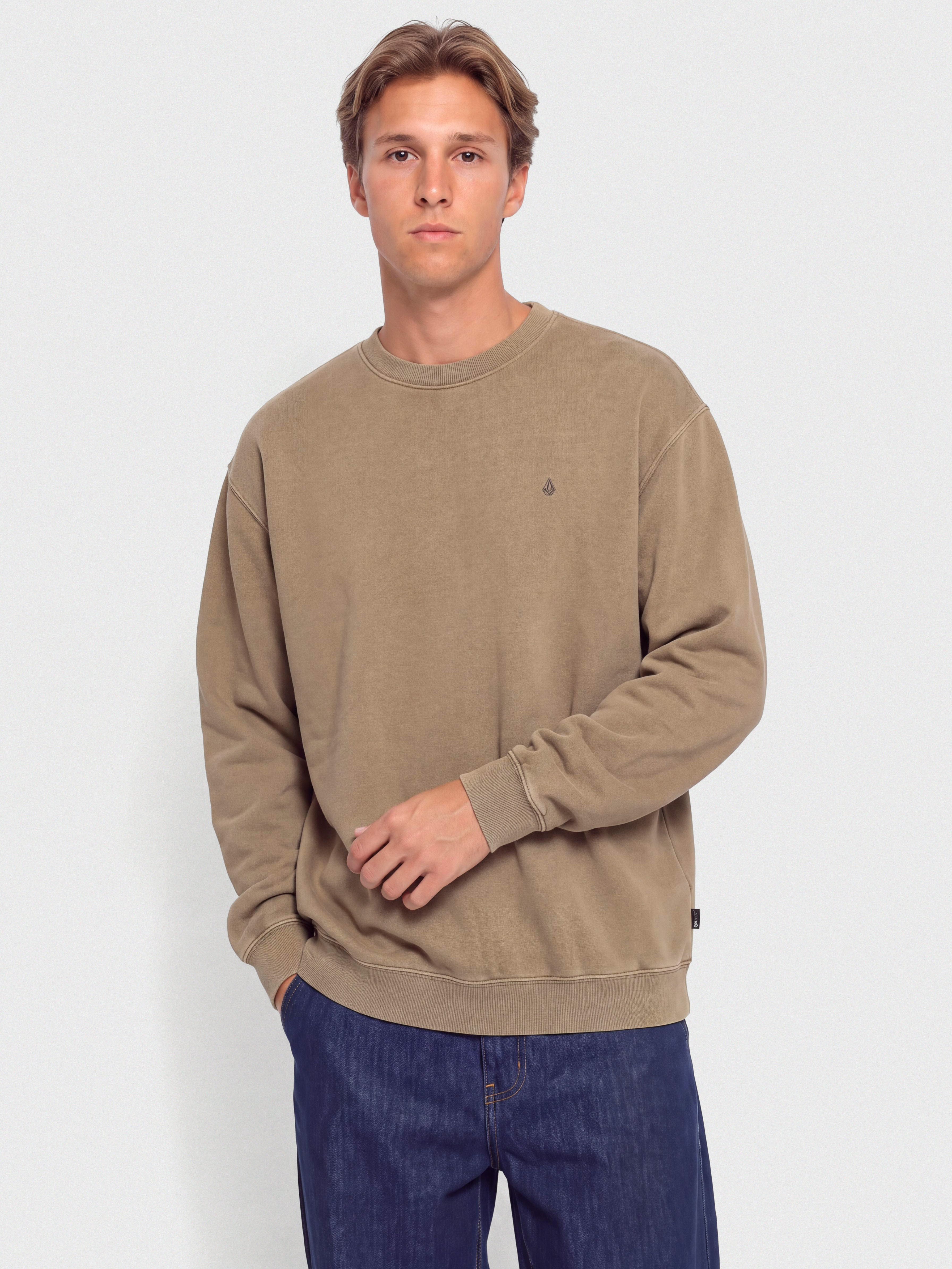 Volcom Single Stone Pw Crew Pulóver (earth)