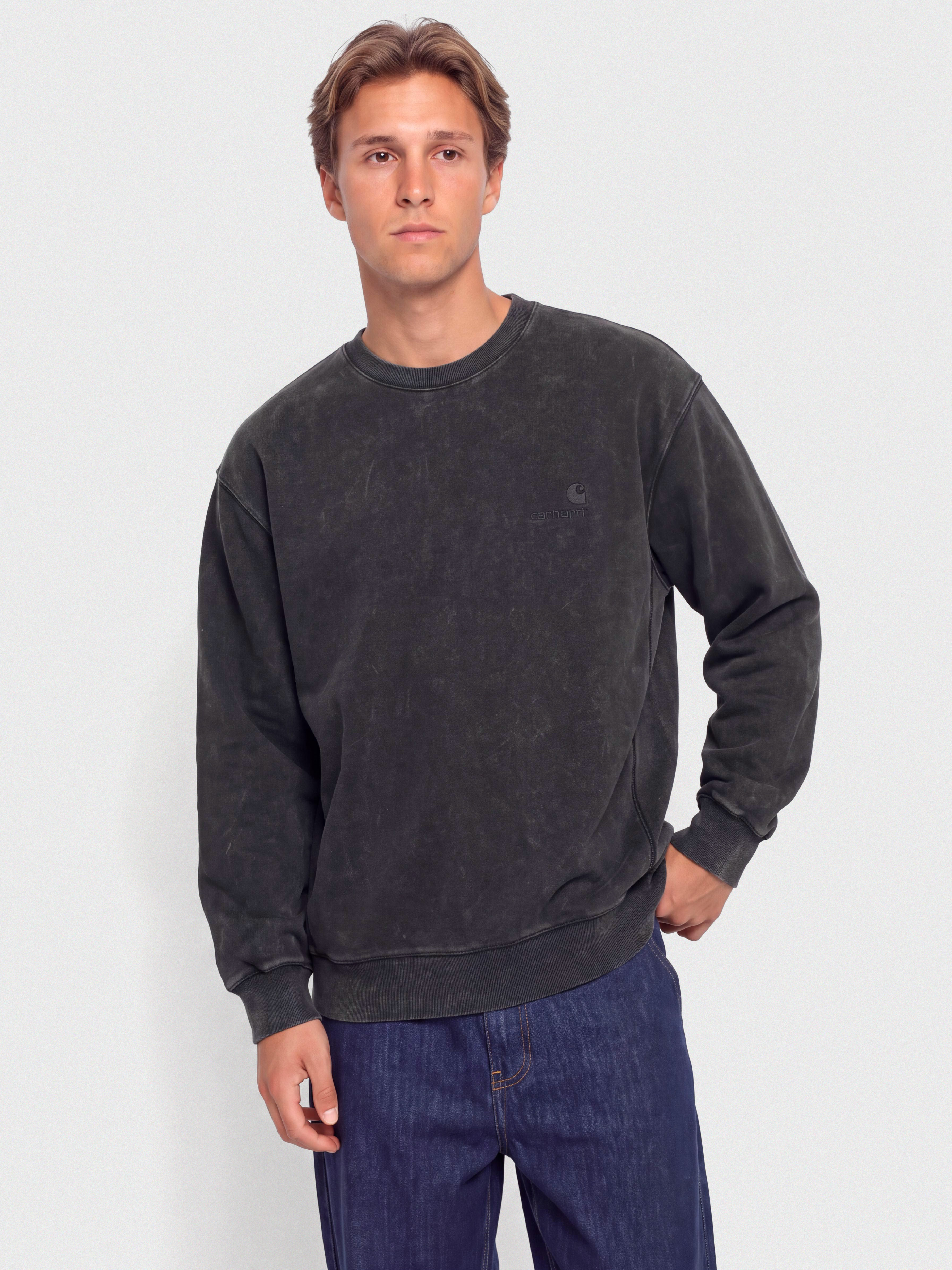 Pulóver Carhartt WIP Lambert (black/moon wash)