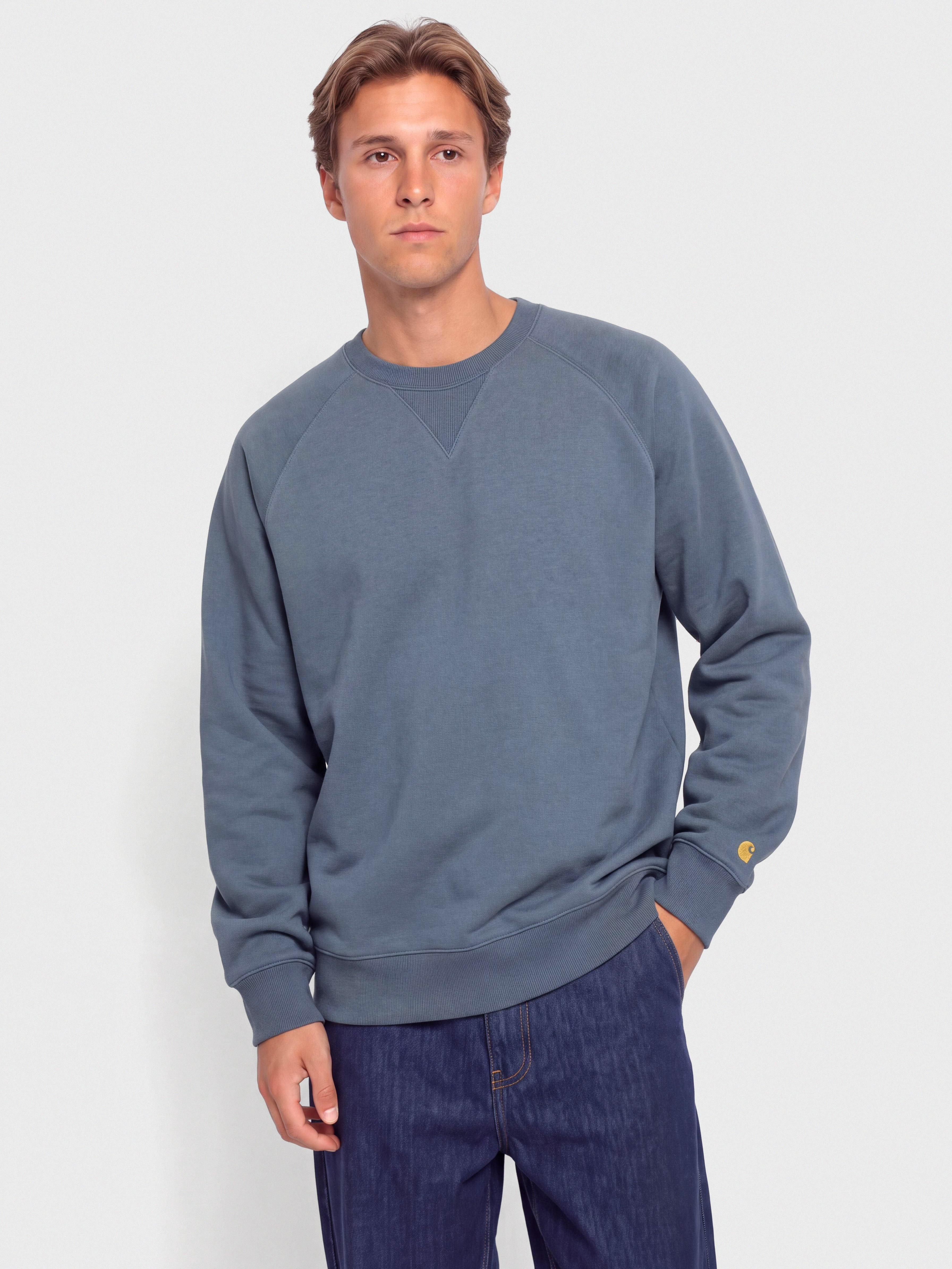 Carhartt WIP Chase Pulóver (icesheet/gold)