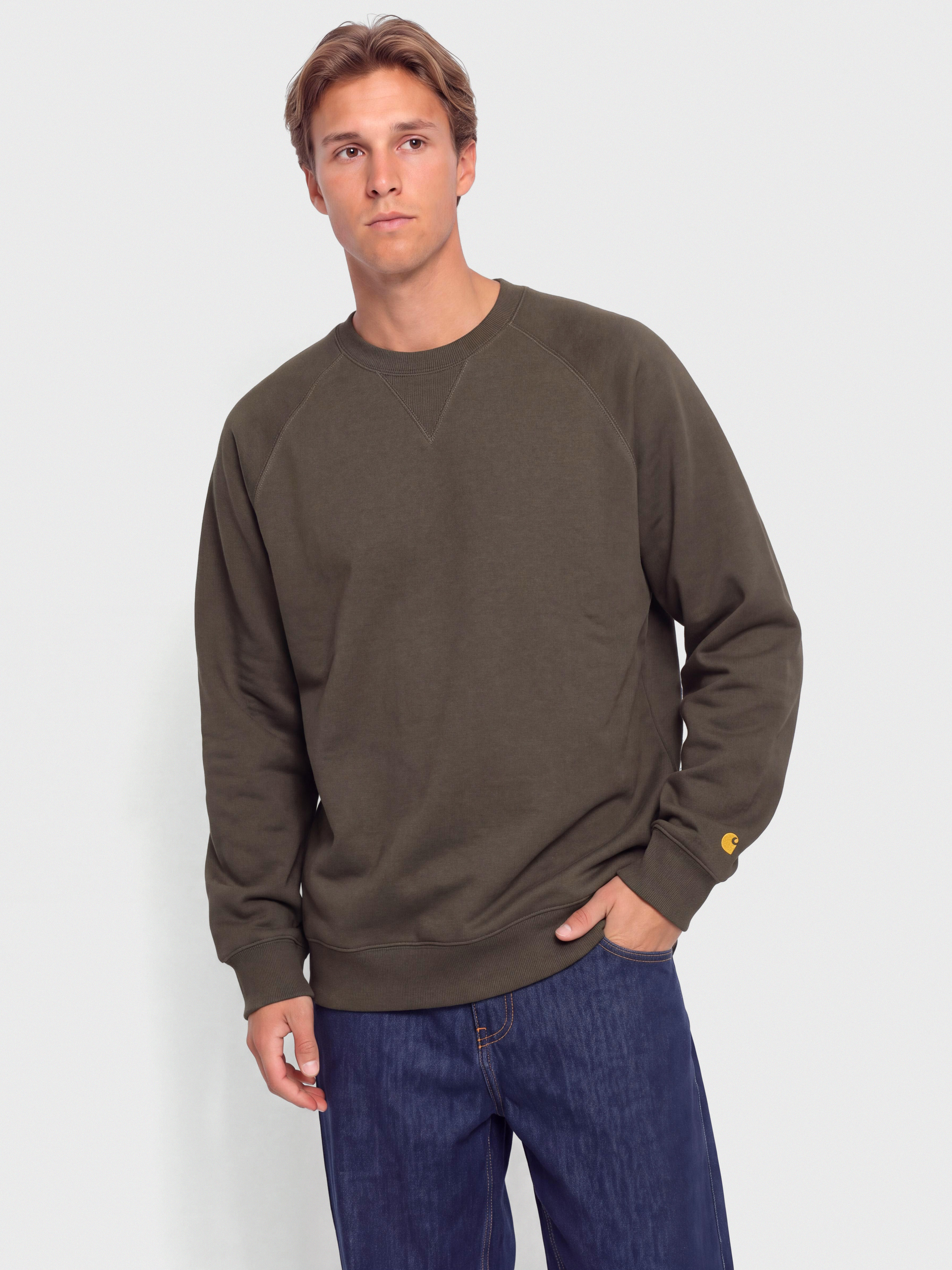 Carhartt WIP Chase Pulóver (shungite/gold)