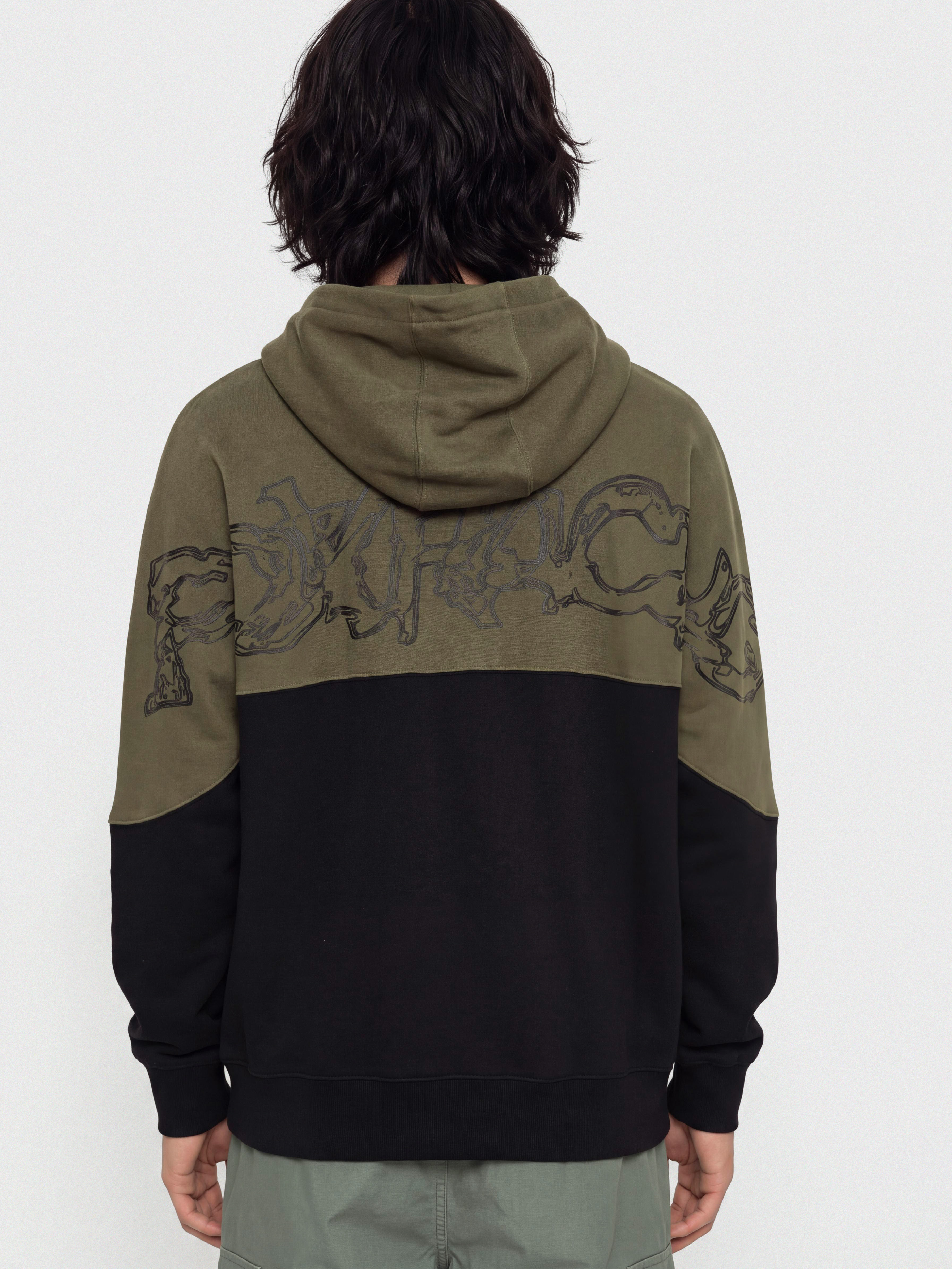 Kapucnis pulóver Fox Abyss HD (olive green)