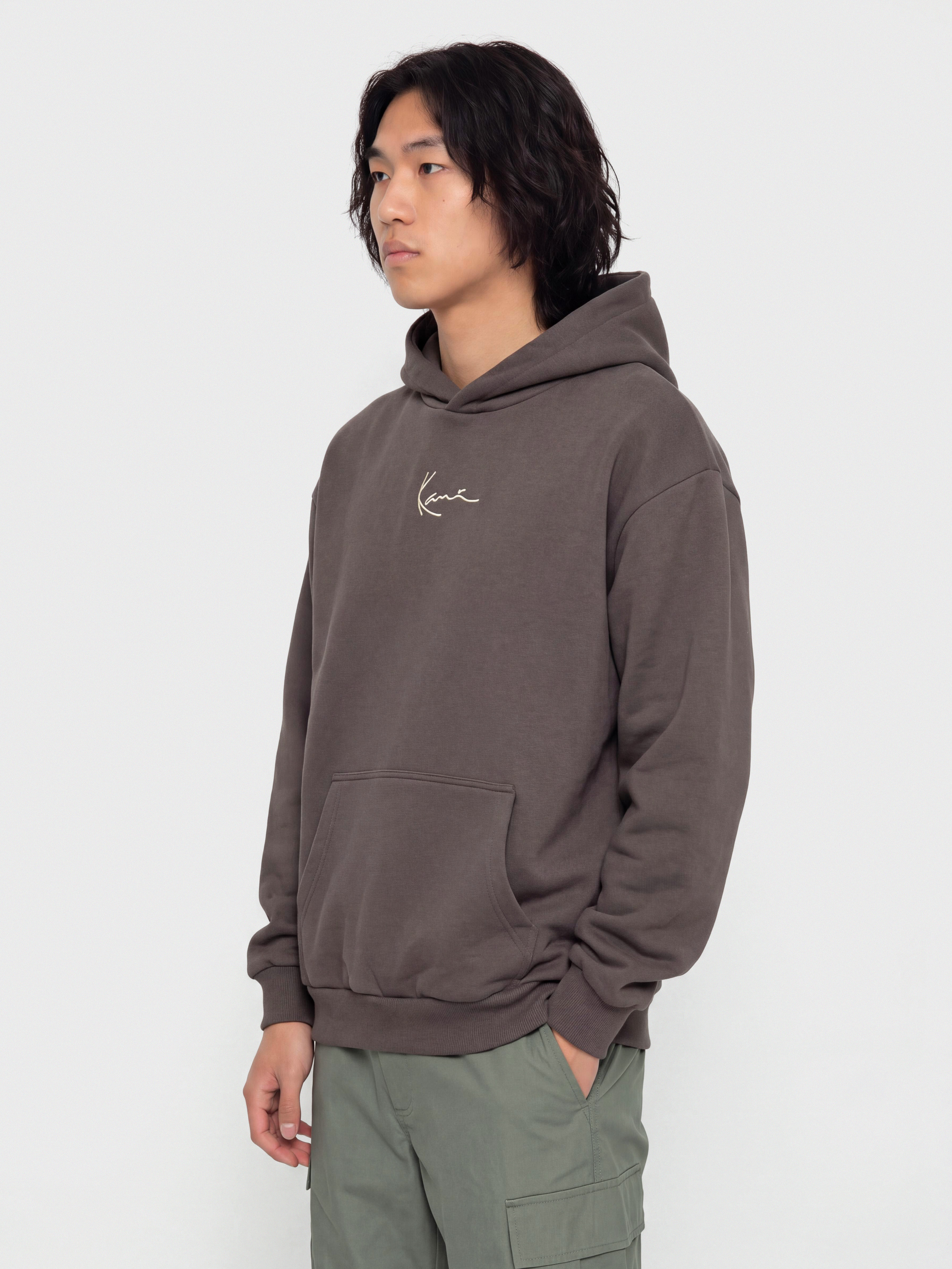 Kapucnis pulóver Karl Kani Signature Hot Dog Oversized HD (dark grey)