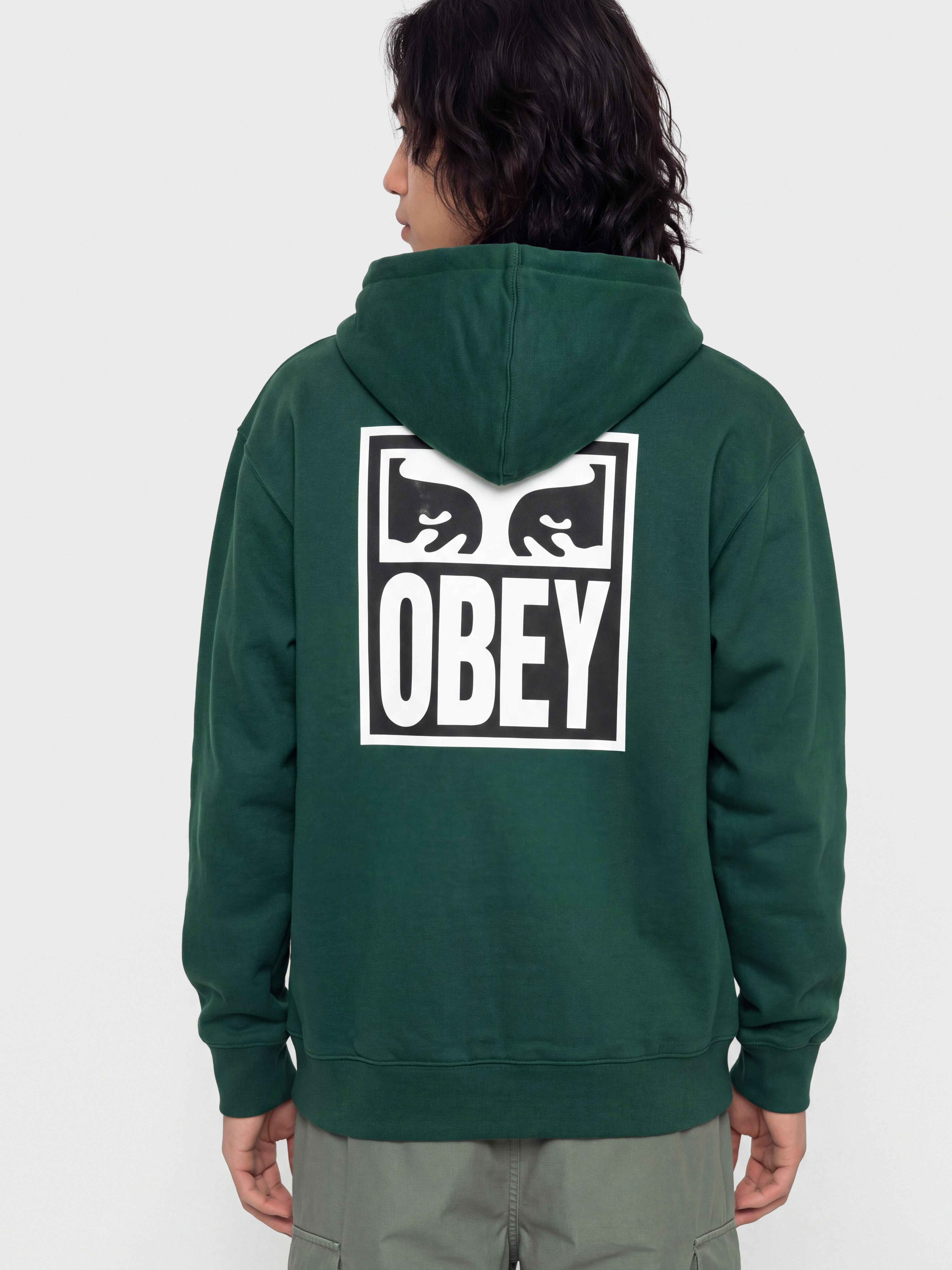 OBEY Eyes Icon HD Kapucnis pulóver (rainforest)