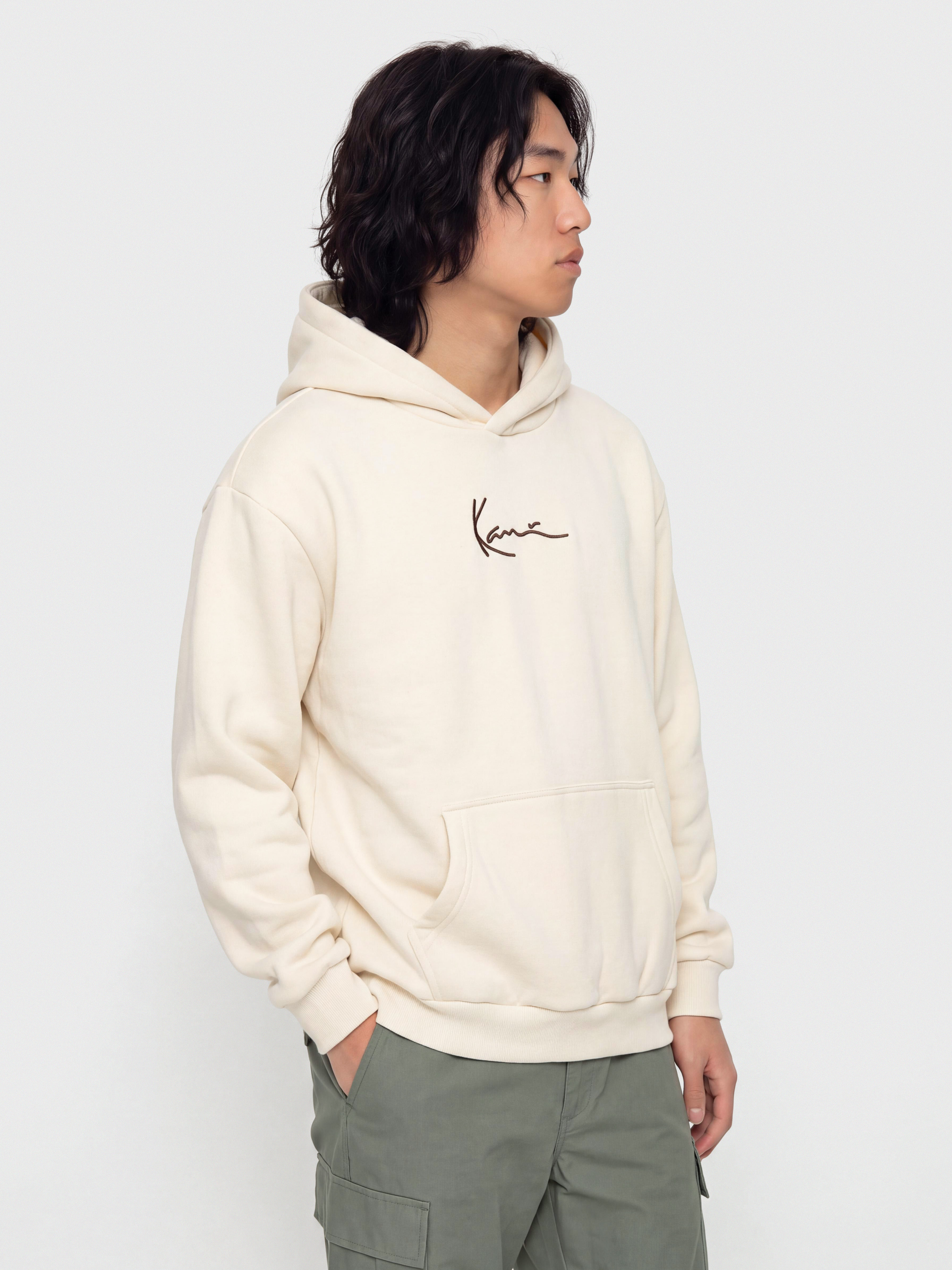 Kapucnis pulóver Karl Kani Signature Hot Dog Oversized HD (off white)