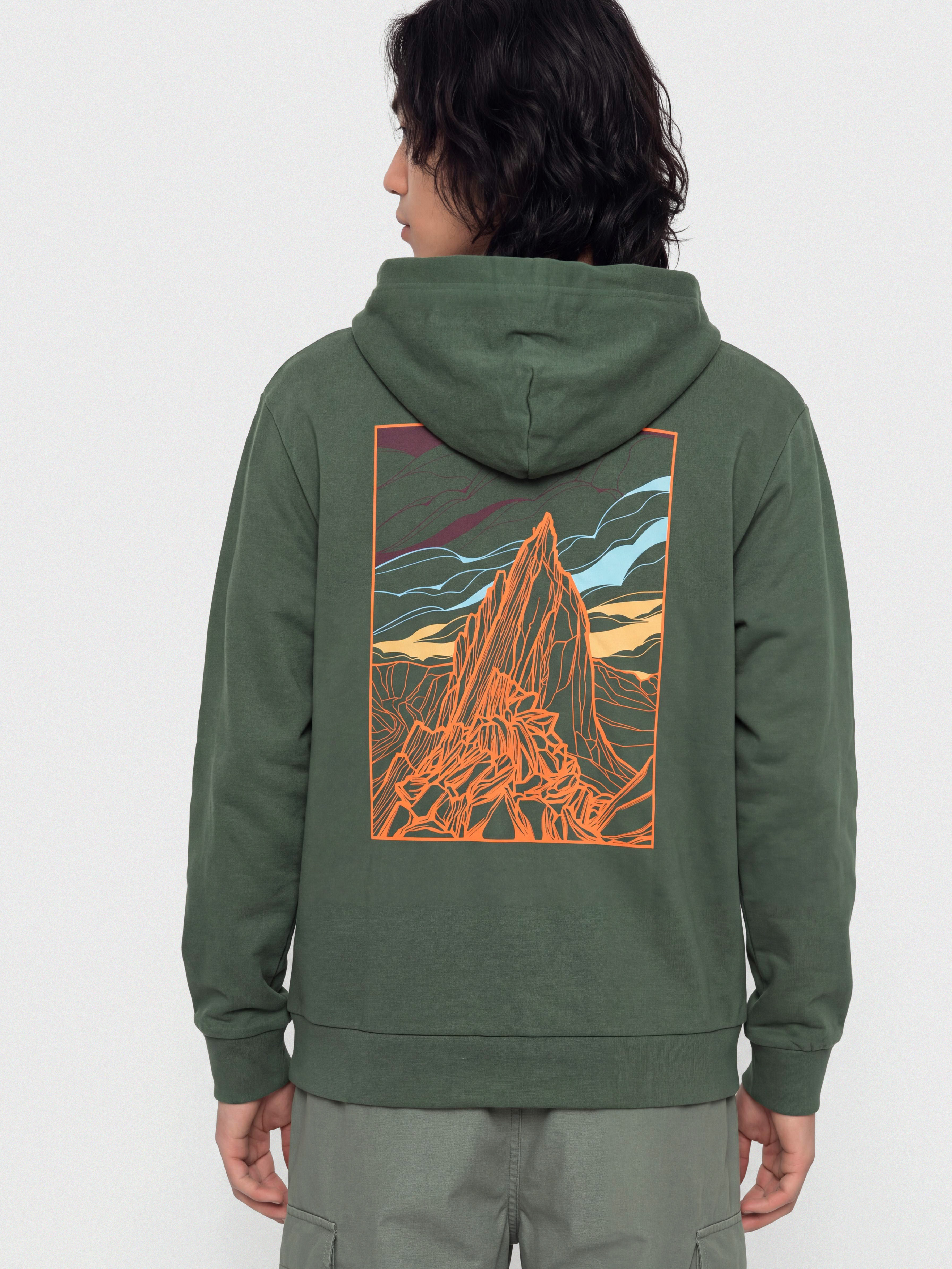 Kapucnis pulóver Patagonia Cloud Crag Daily HD (canopy green)