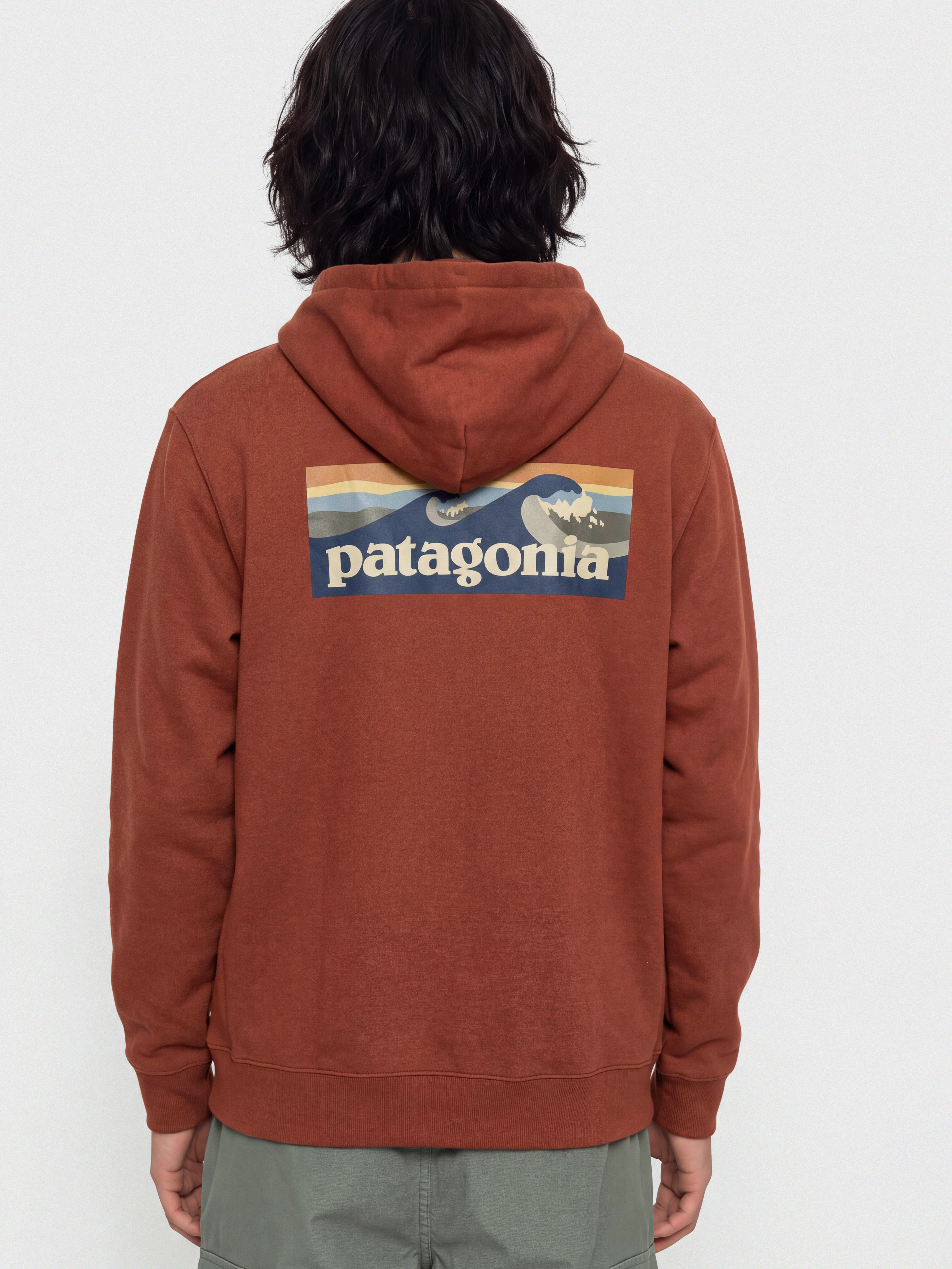 Kapucnis pulu00f3ver Patagonia Boardshort Logo Uprisal HD (rusty red)