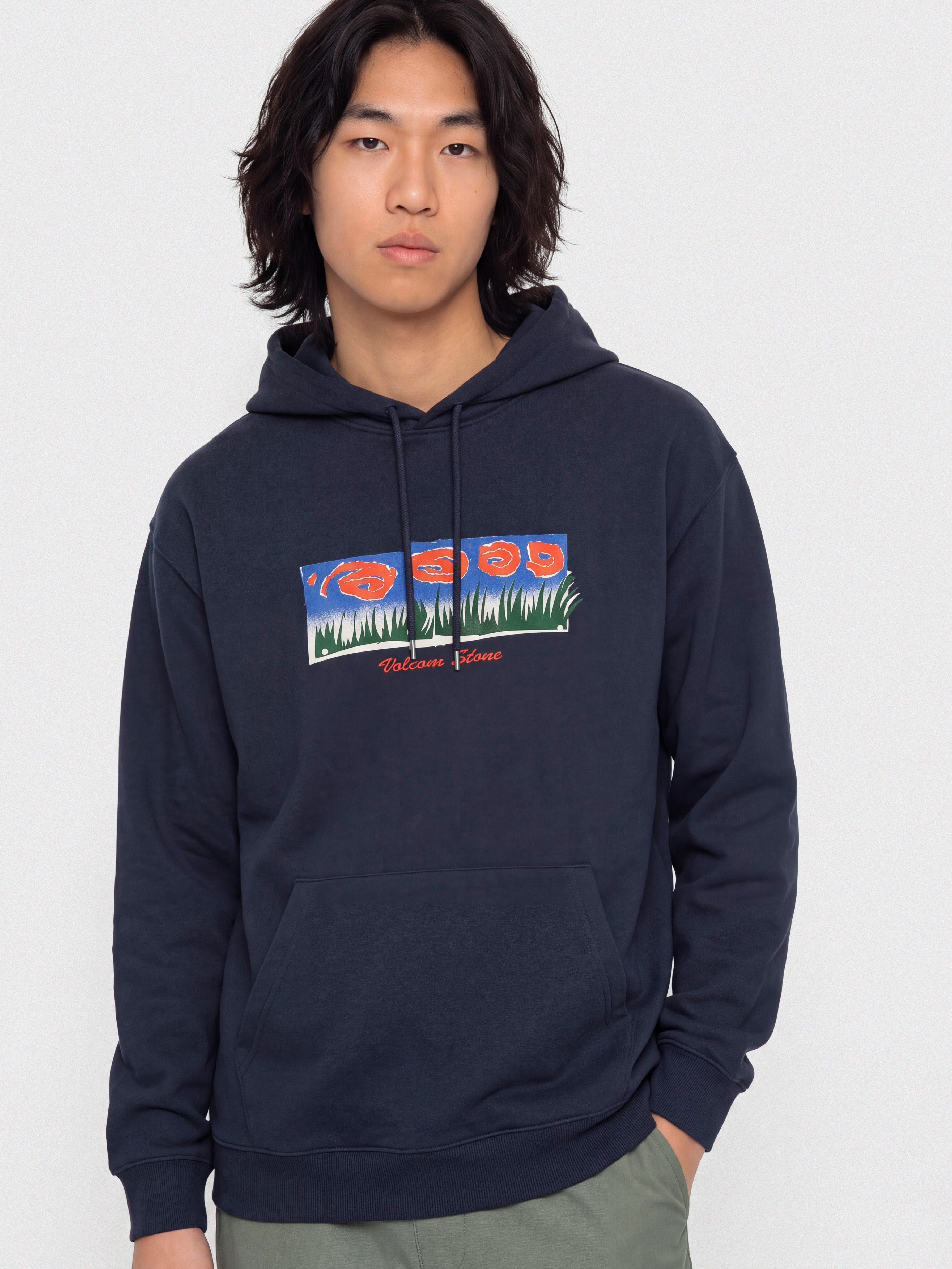 Kapucnis pulóver Volcom Fa Carrau HD (marine)