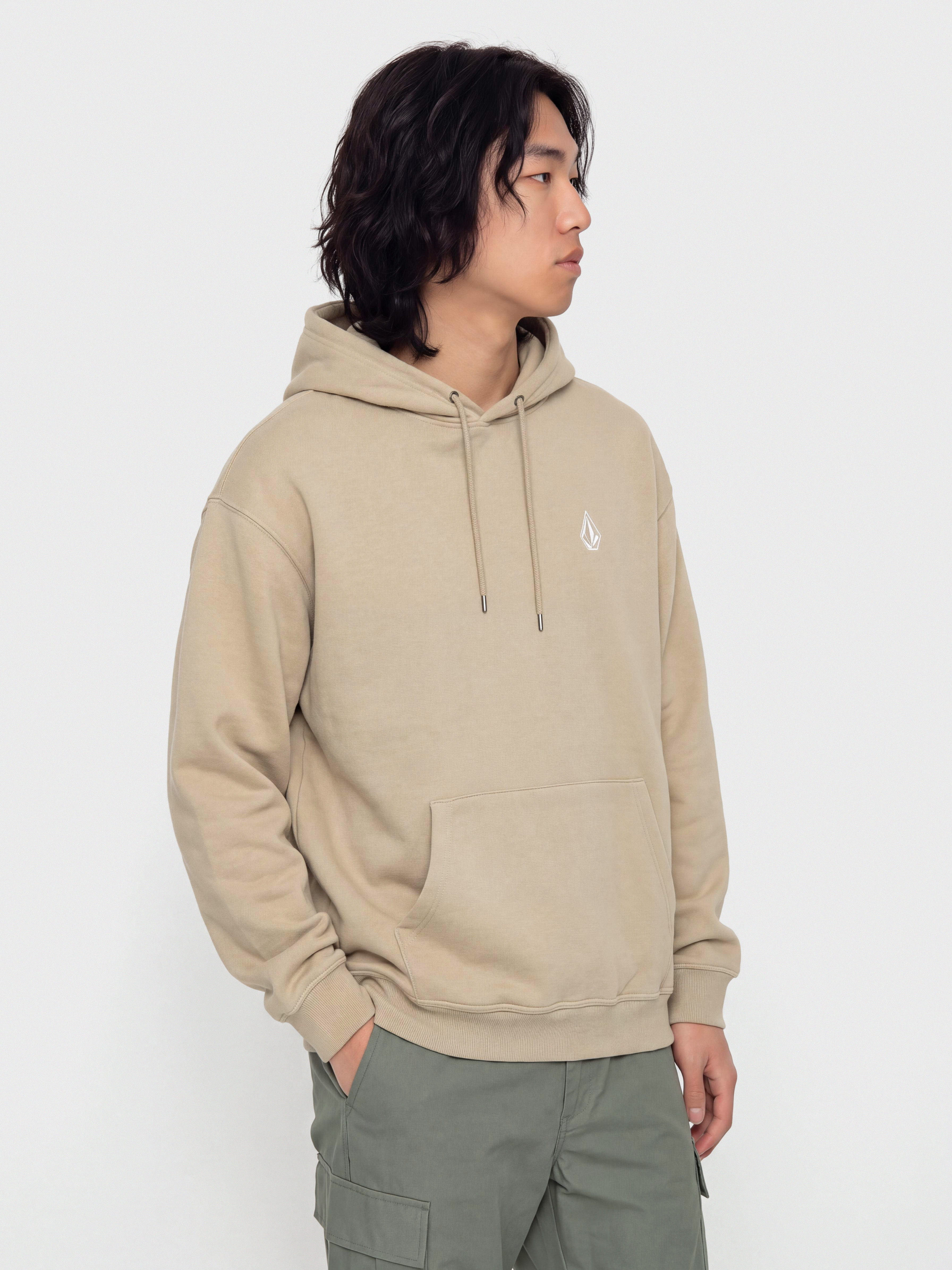 Kapucnis pulóver Volcom Skidder HD (light khaki)