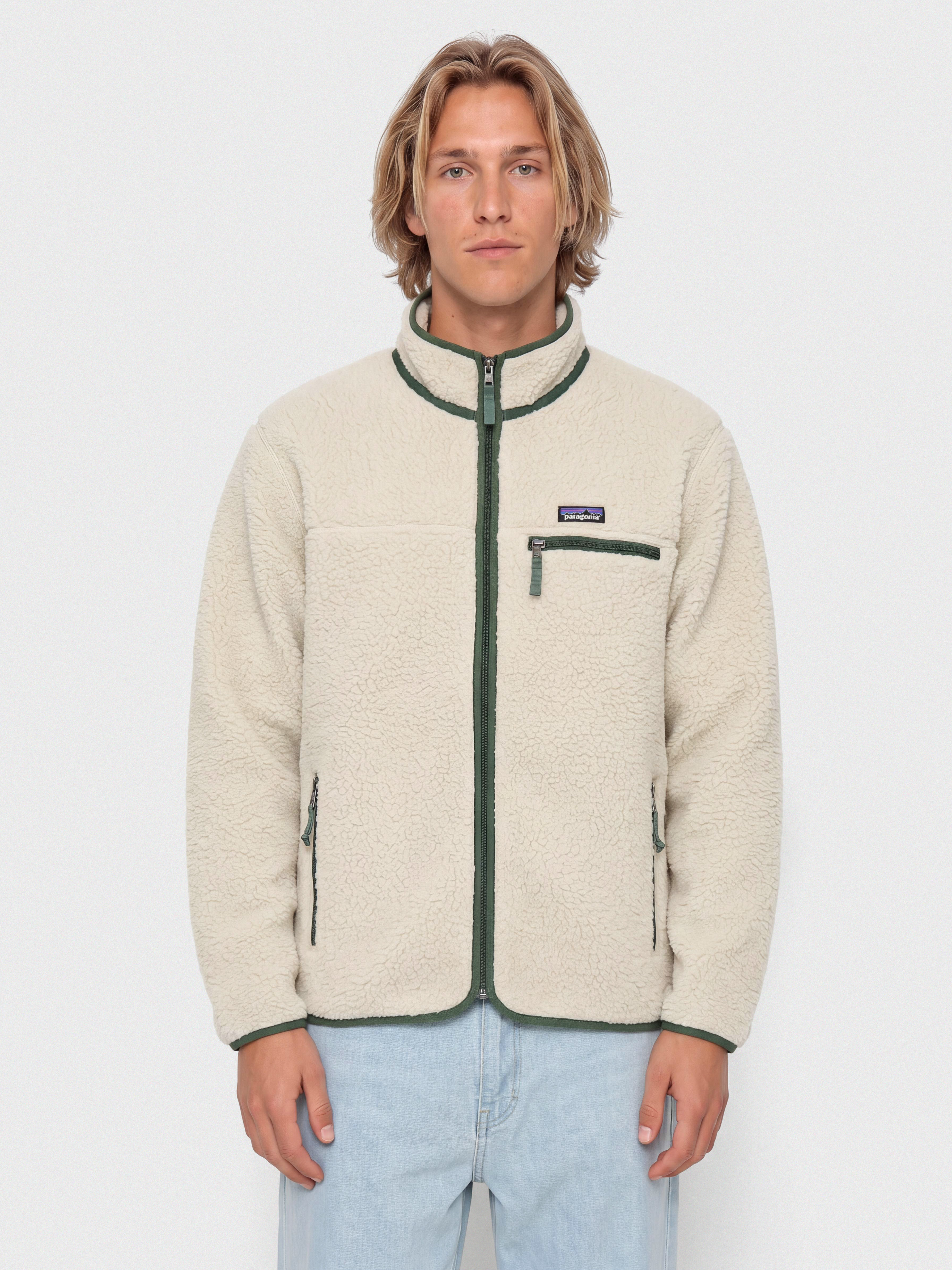 Dzseki Patagonia Retro Pile (pelican w/canopy green)