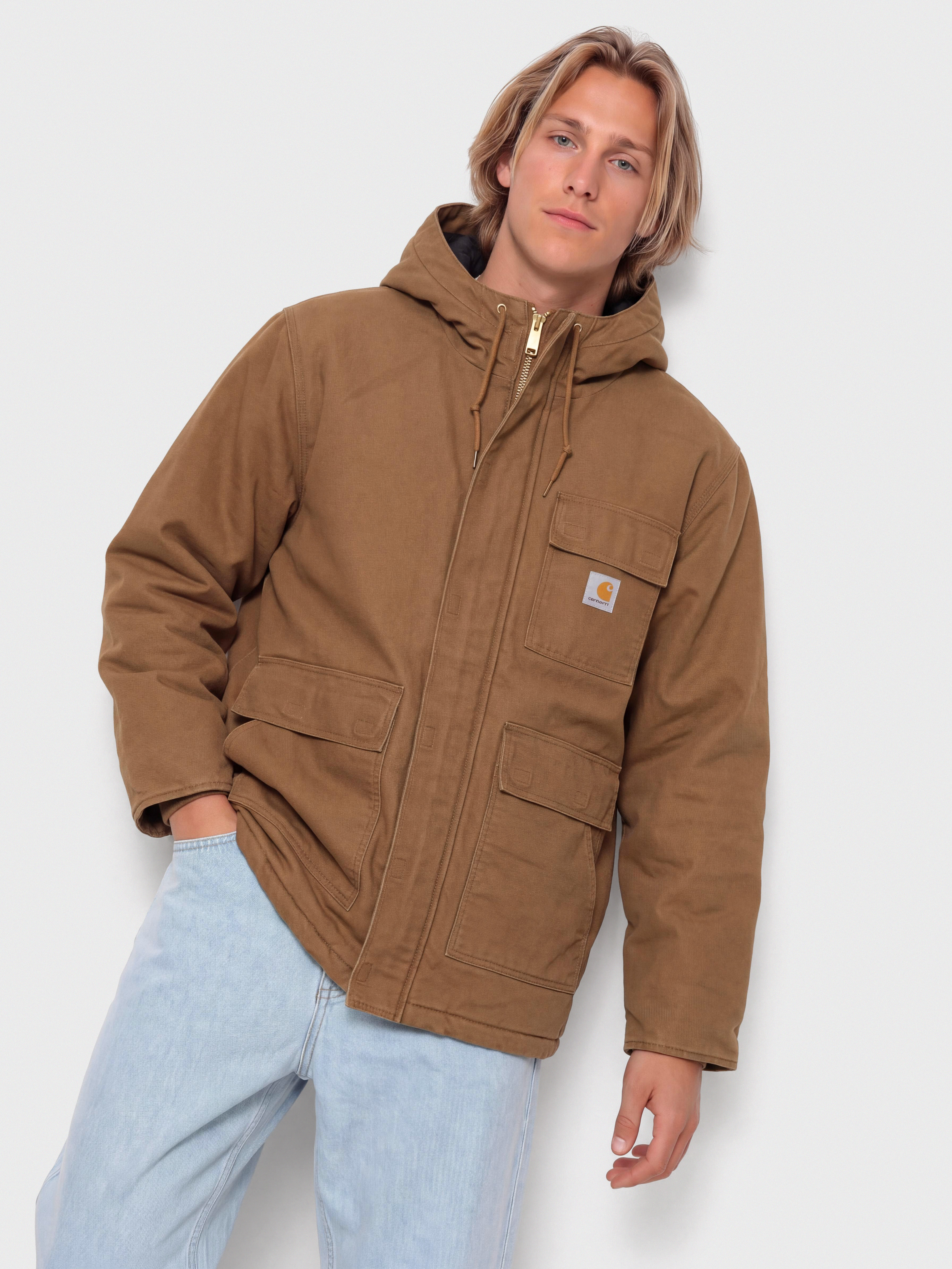 Dzseki Carhartt WIP Boreal Parka (wip h brown/stone canvas)