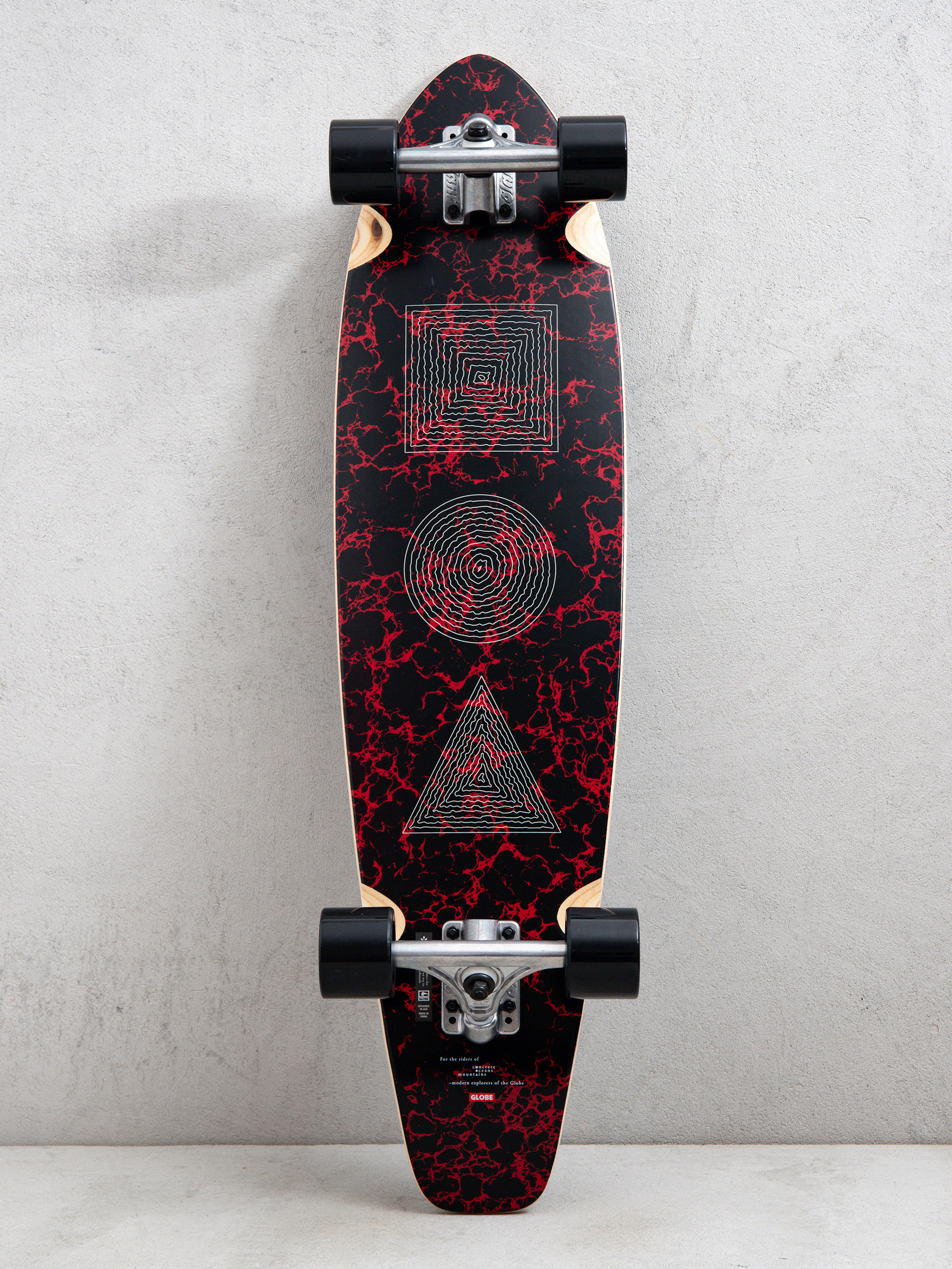 Globe The All Time Longboard (red marble stack)