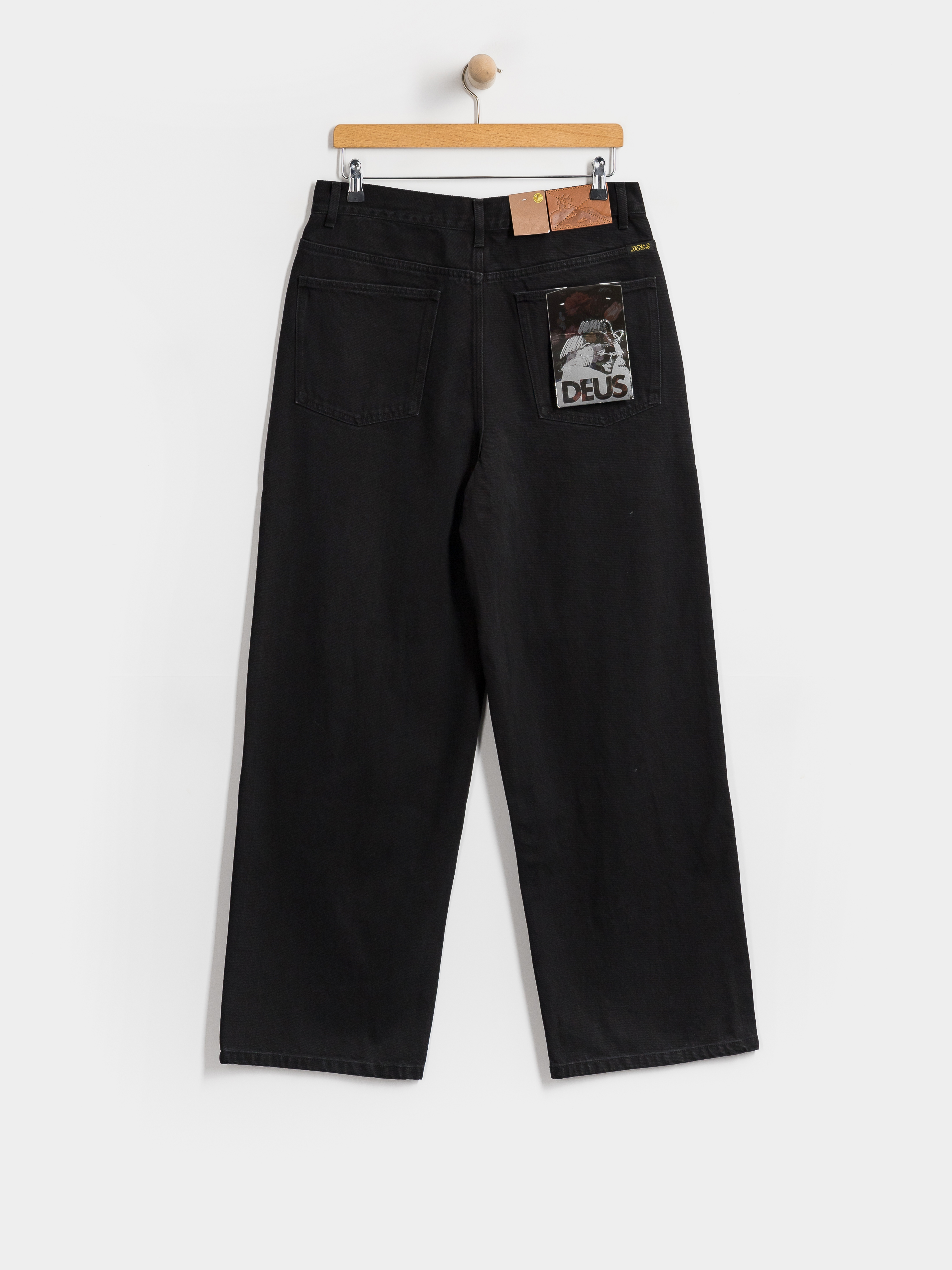 Deus Ex Machina Drift Line Wide Kisnadrág (washed black)