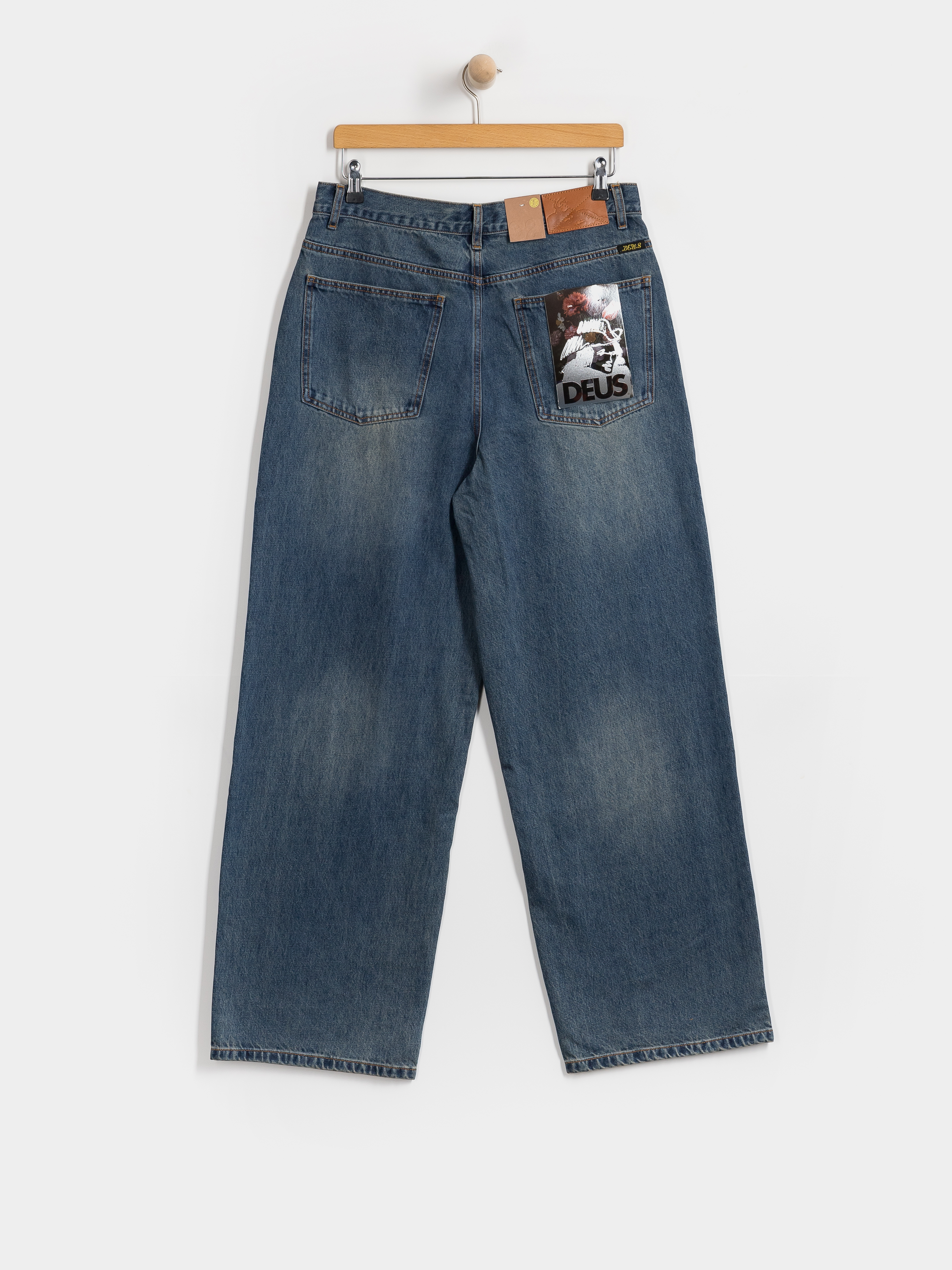 Deus Ex Machina Drift Line Wide Kisnadrág (mid indigo)