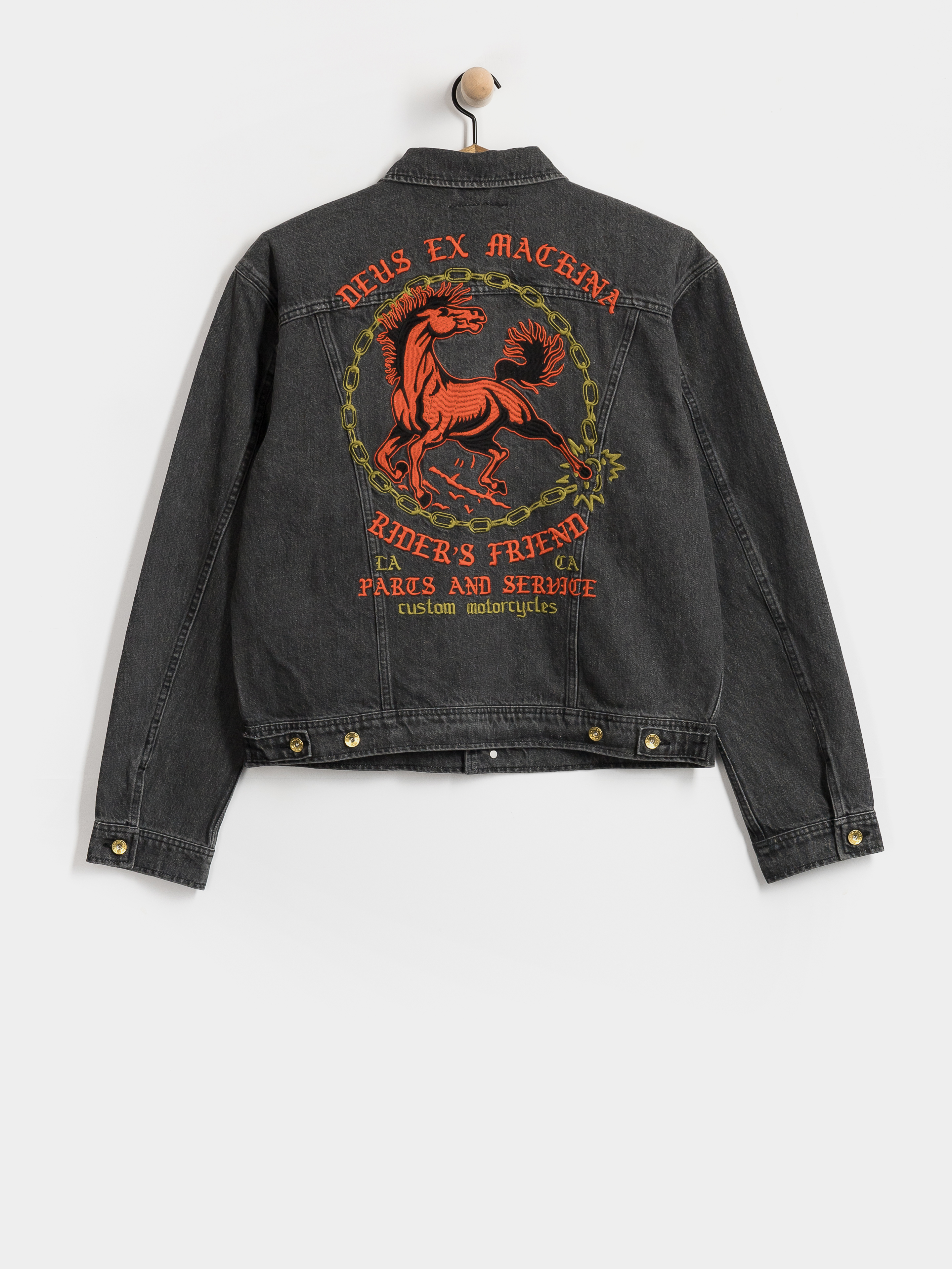 Deus Ex Machina Unchained Trucker Dzseki (washed black)