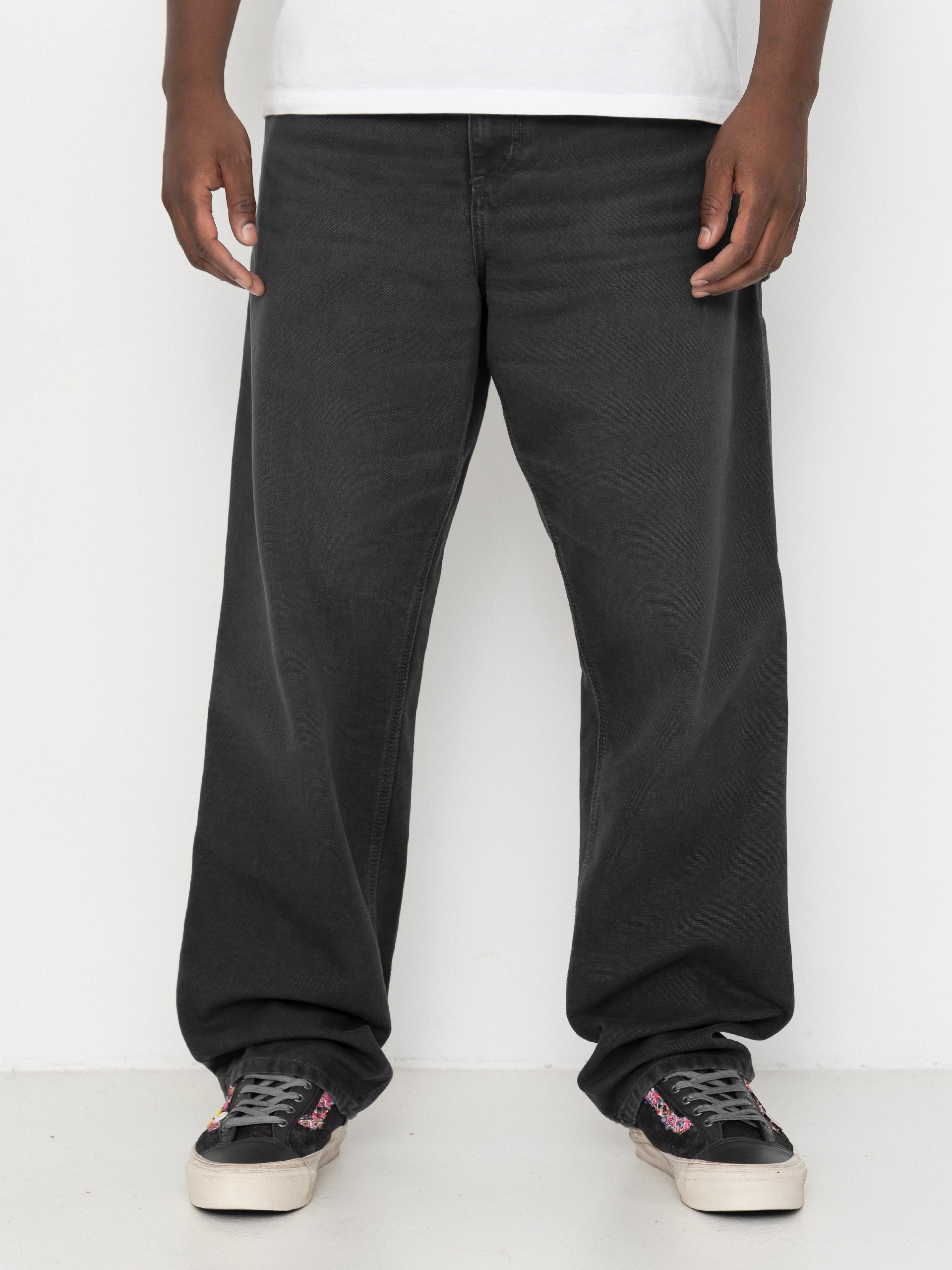 Carhartt WIP Single Knee Kisnadrág (raven/stone canvas)