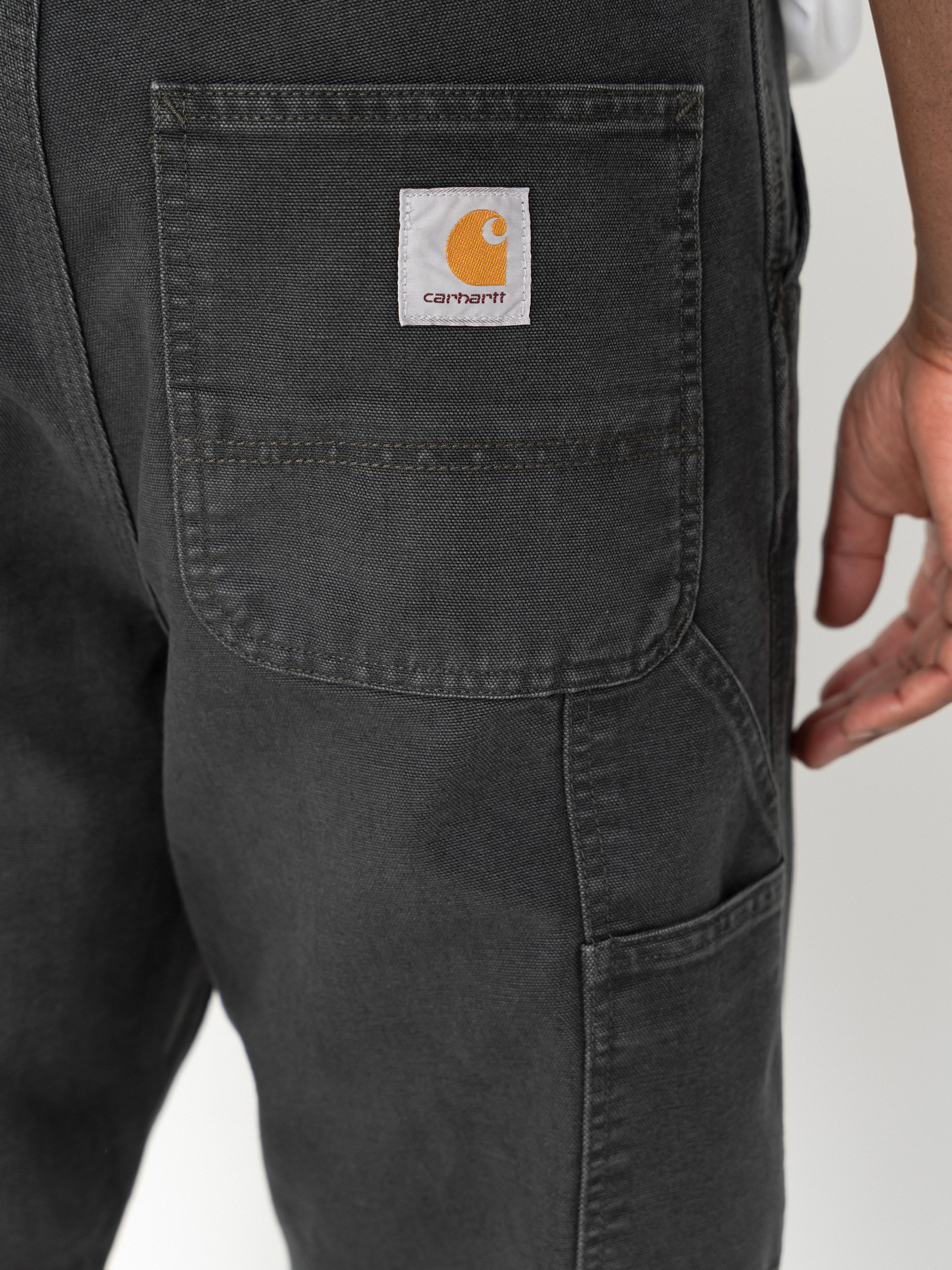 Carhartt WIP Single Knee Kisnadrág (raven/stone canvas)