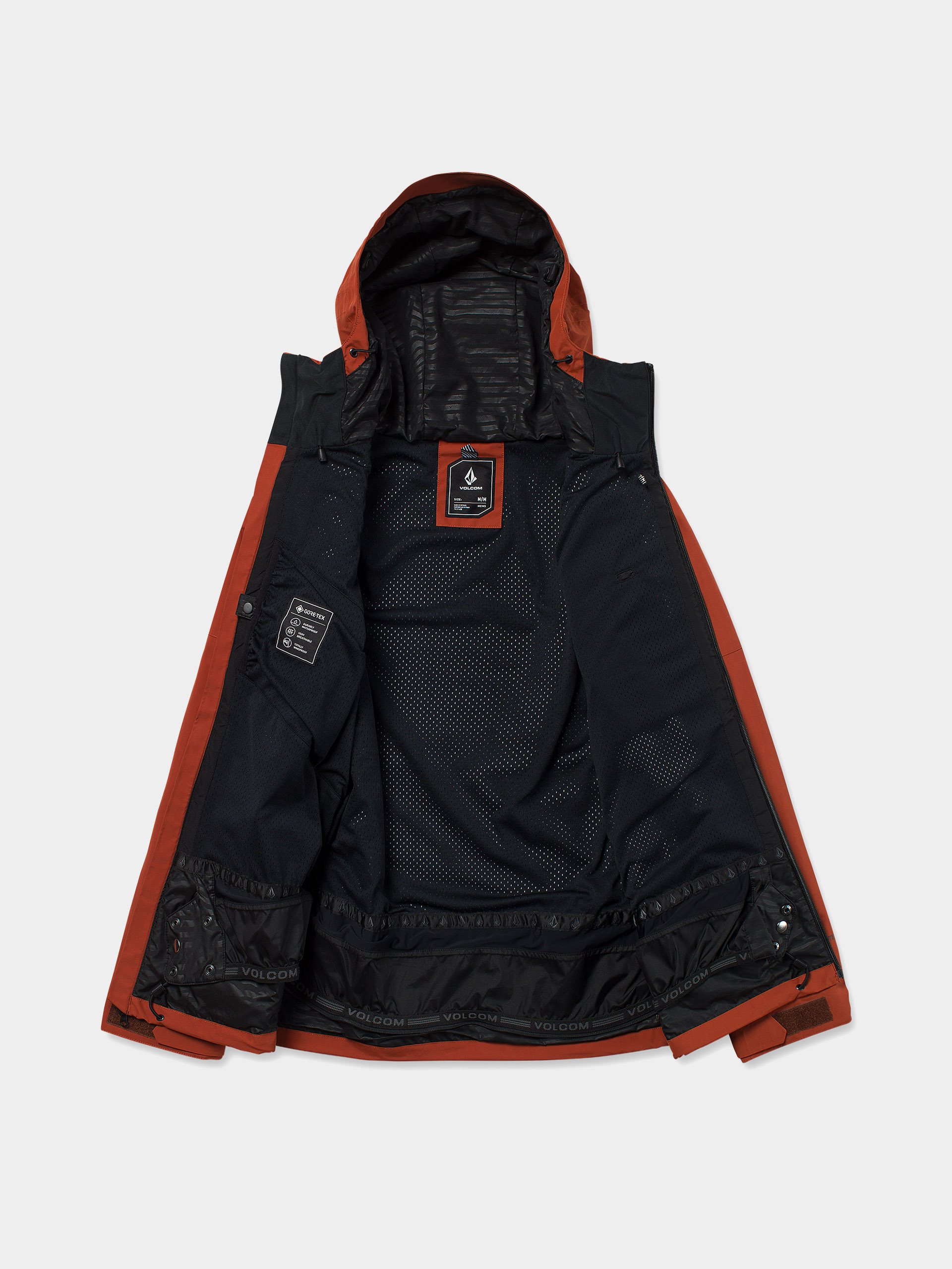 Férfi Snowboard dzseki Volcom L Gore Tex (burnt orange)