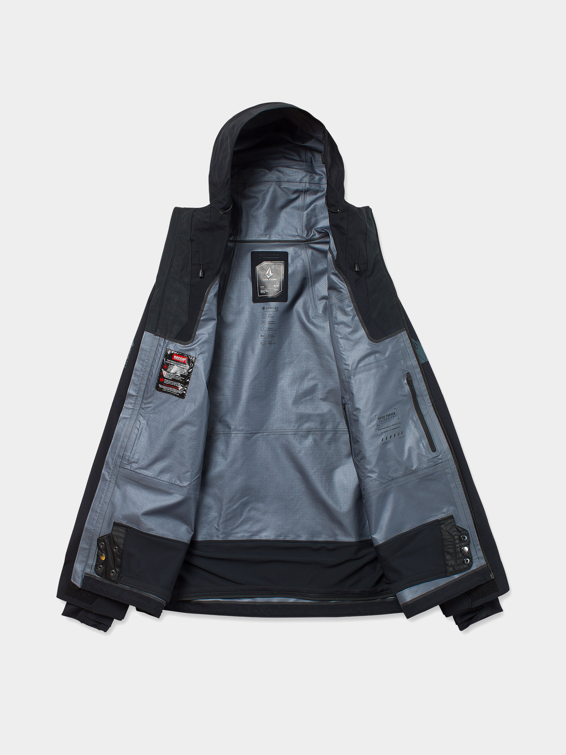 Férfi Snowboard dzseki Volcom Guch 3L Gore Tex Pro (black)