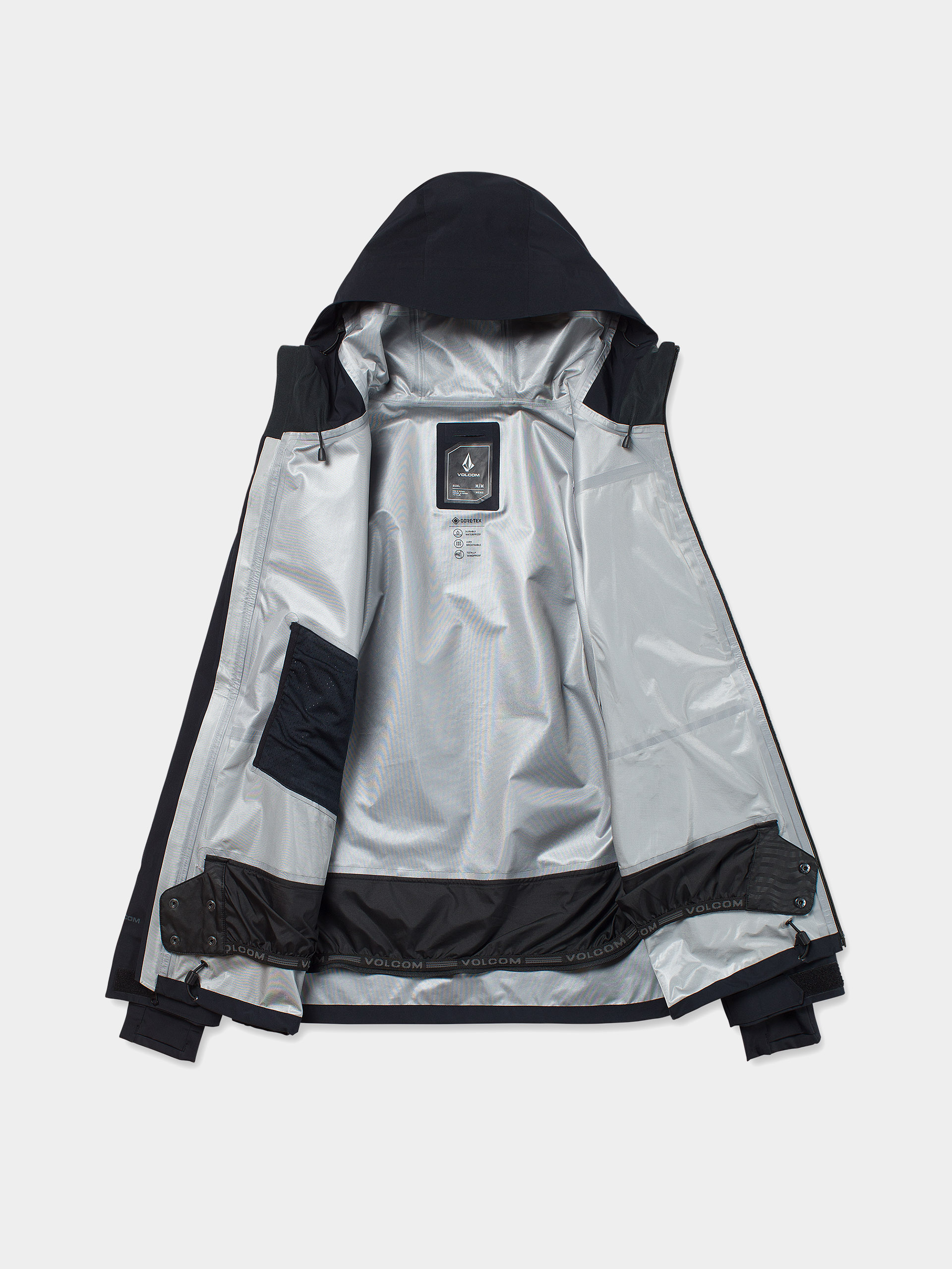 Férfi Snowboard dzseki Volcom Tester 3L Gore Tex (black)