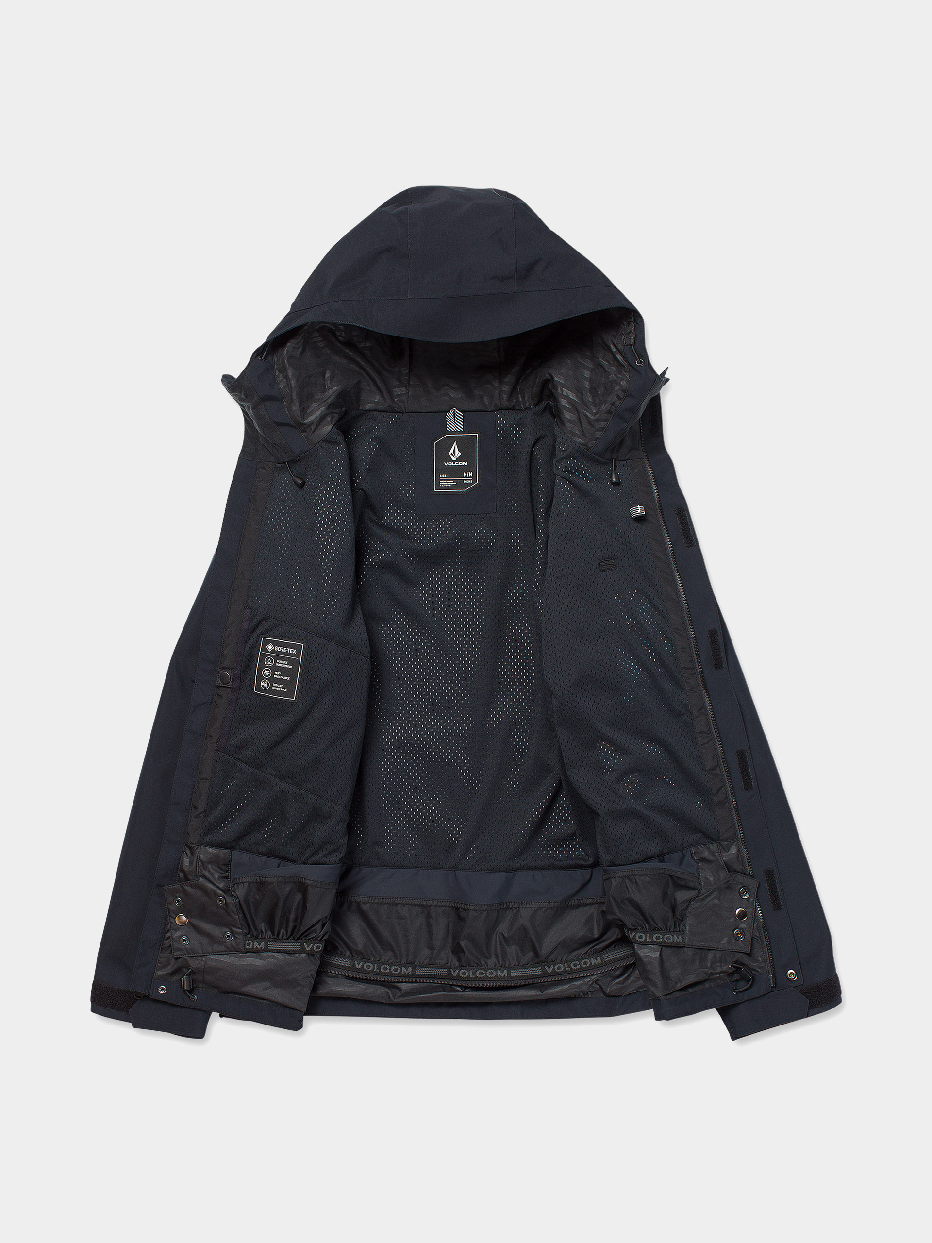 Férfi Snowboard dzseki Volcom Dua Ins Gore Tex (black)