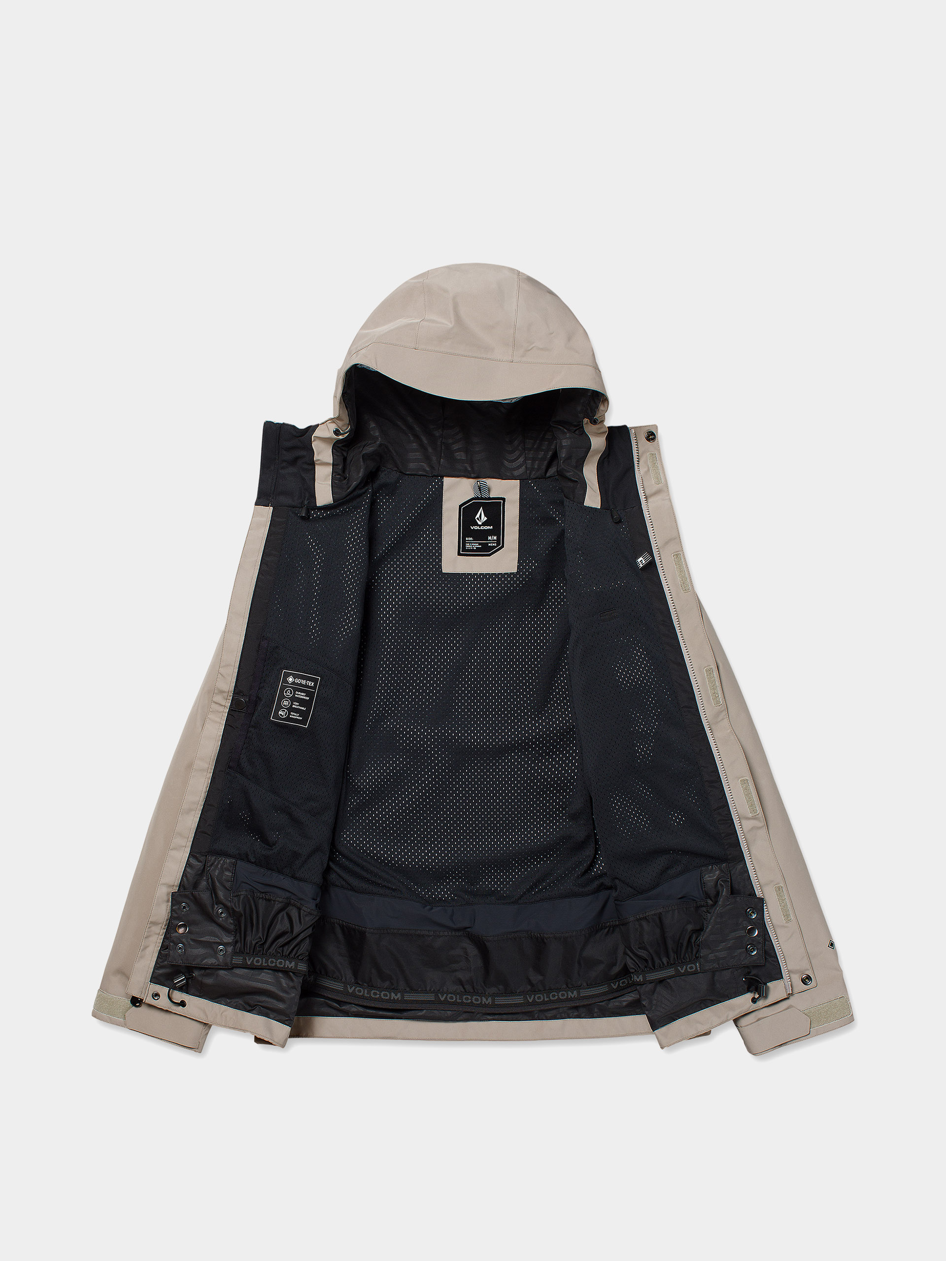 Férfi Snowboard dzseki Volcom Dua Ins Gore Tex (khaki)