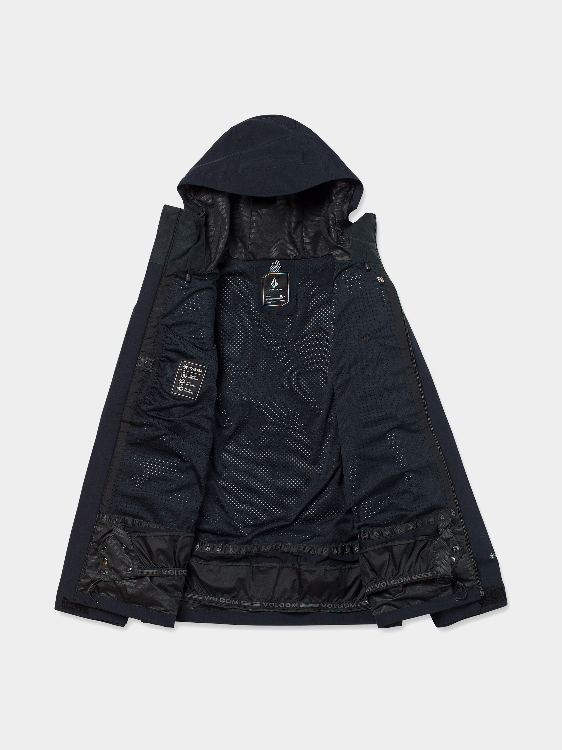 Férfi Snowboard dzseki Volcom L Gore Tex (black)