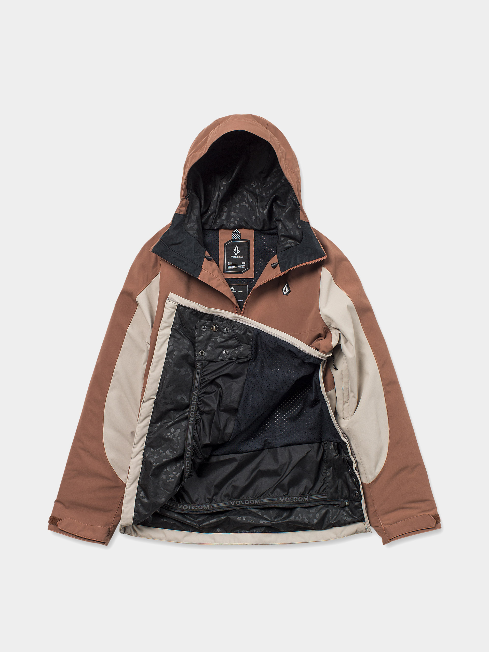 Női Snowboard dzseki Volcom Harlan Pullover (desert taupe)