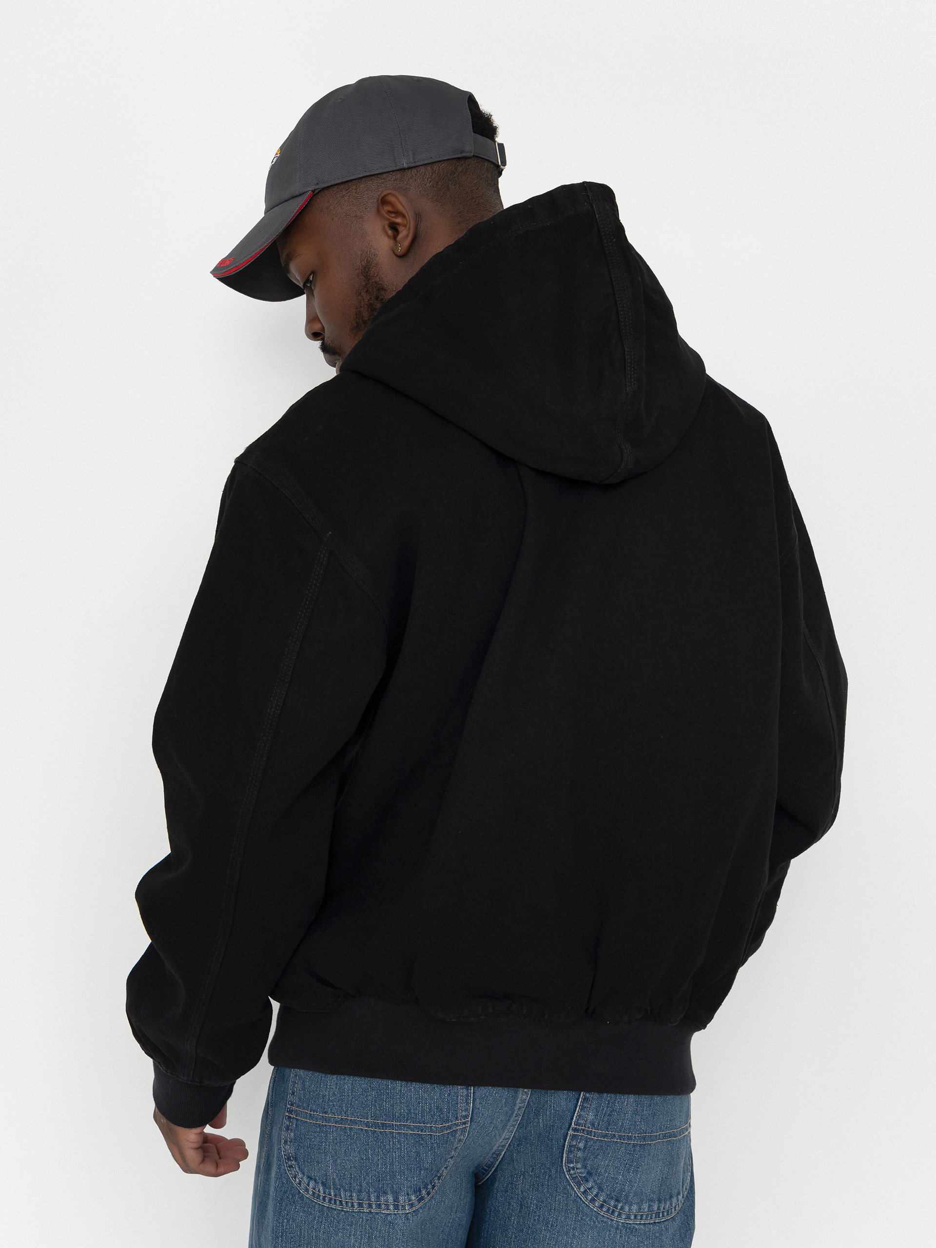 Dickies Hilham Lined Denim Hooded Bomber Dzseki (black)