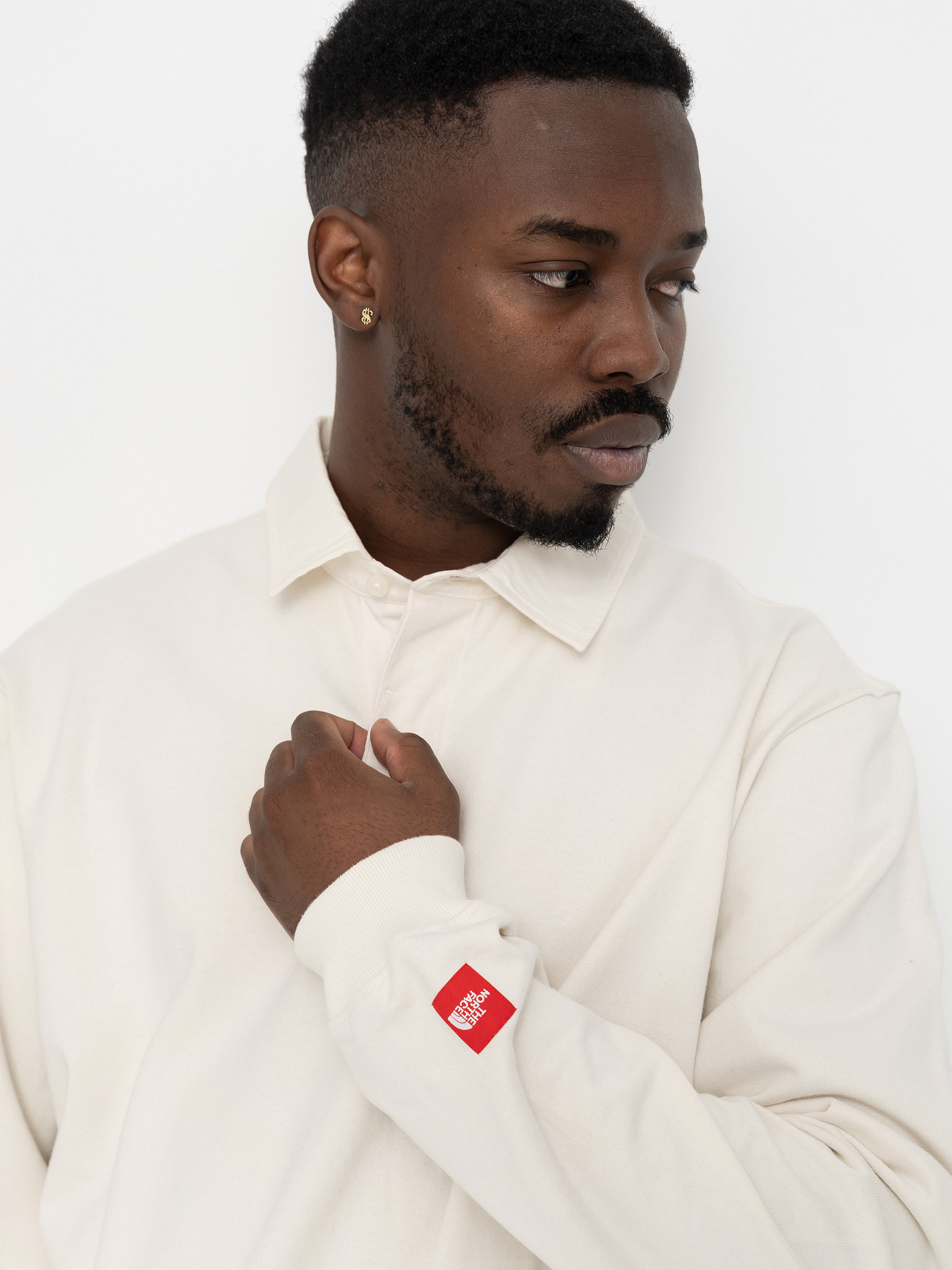 The North Face Red Box Rugby Hosszú ujjú felső (white dune)