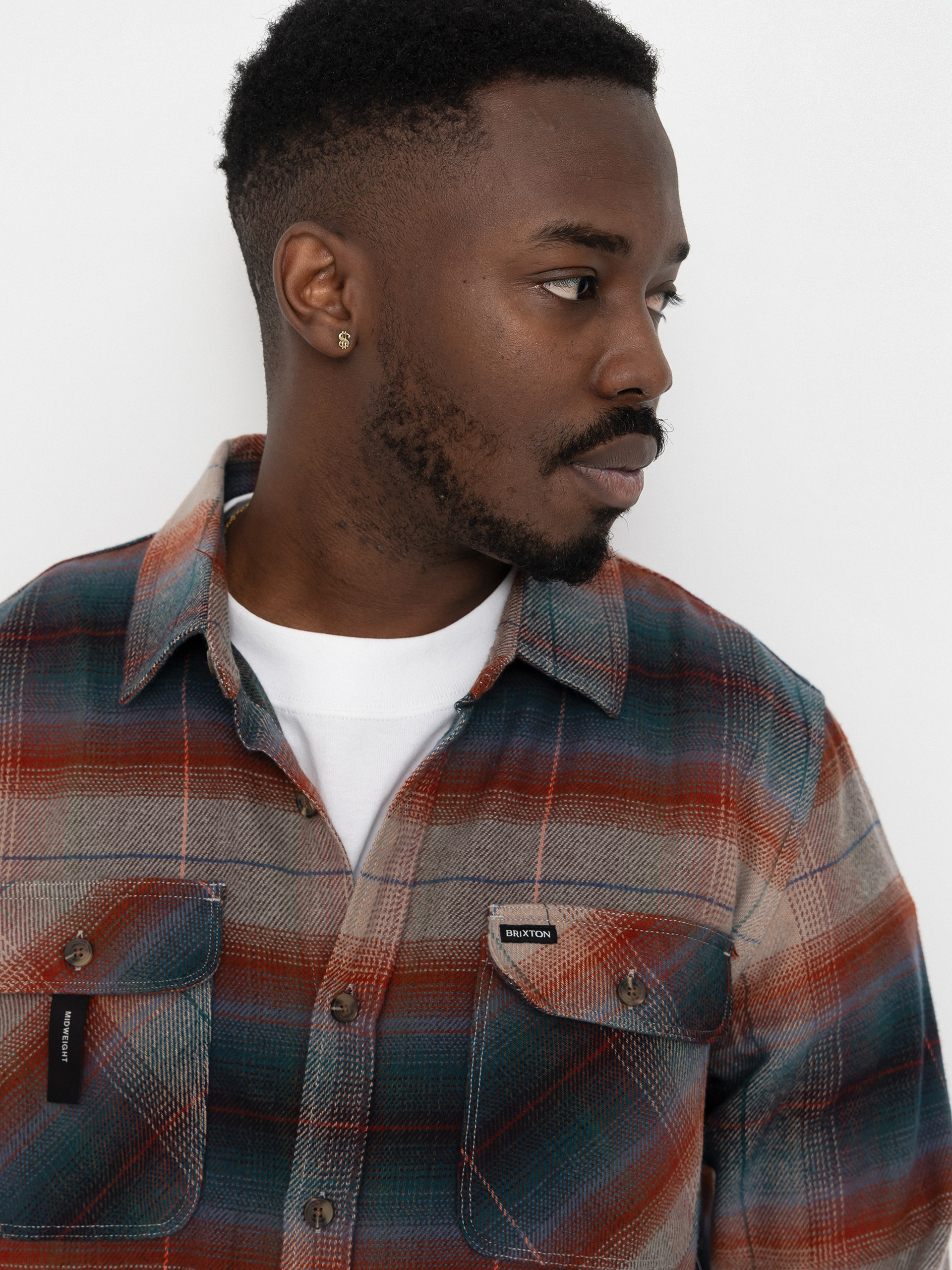 Ing Brixton Bowery Flannel Ls (multi shadow)