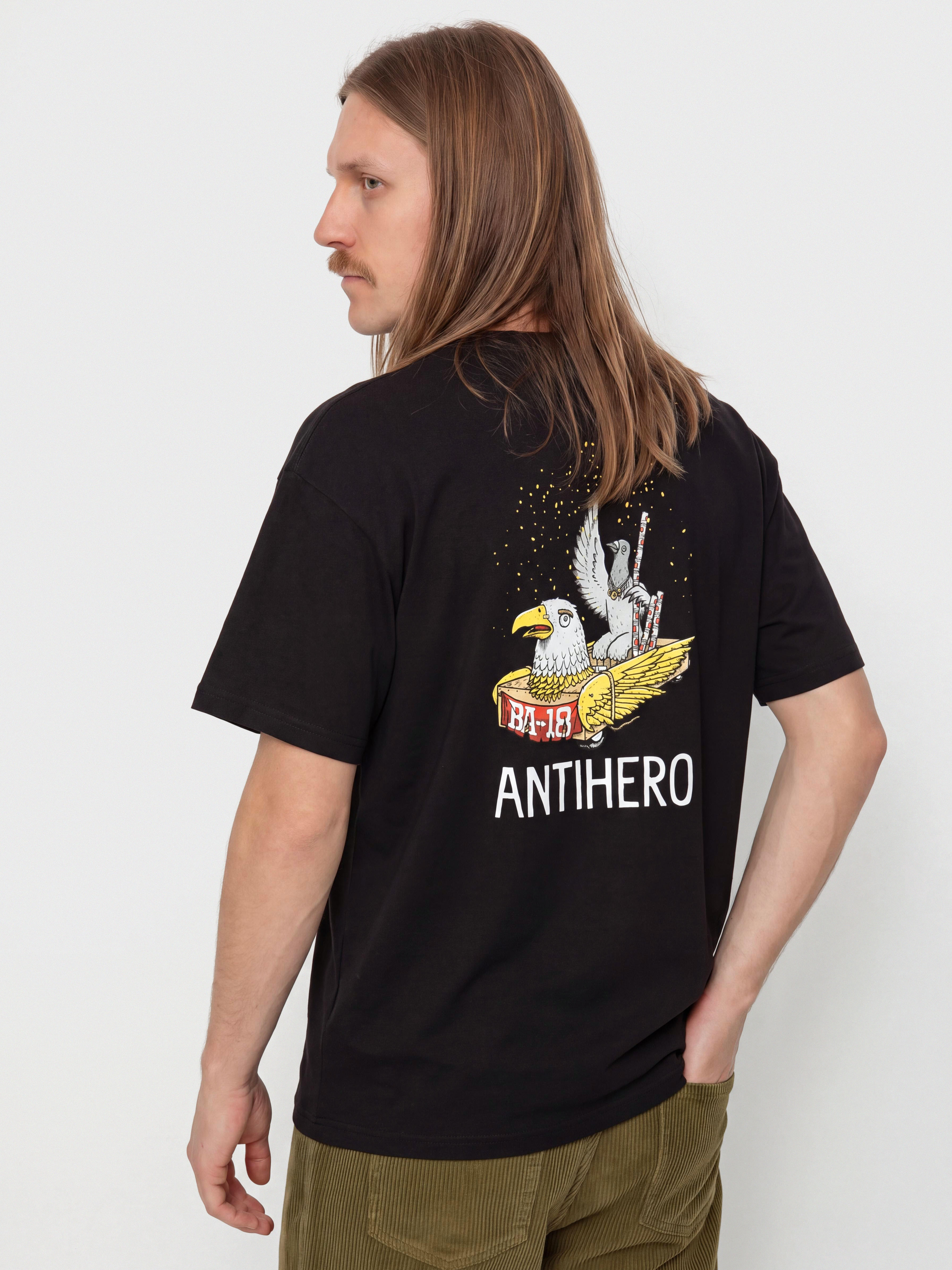 Antihero Ba First Póló (black w/multi color prints)