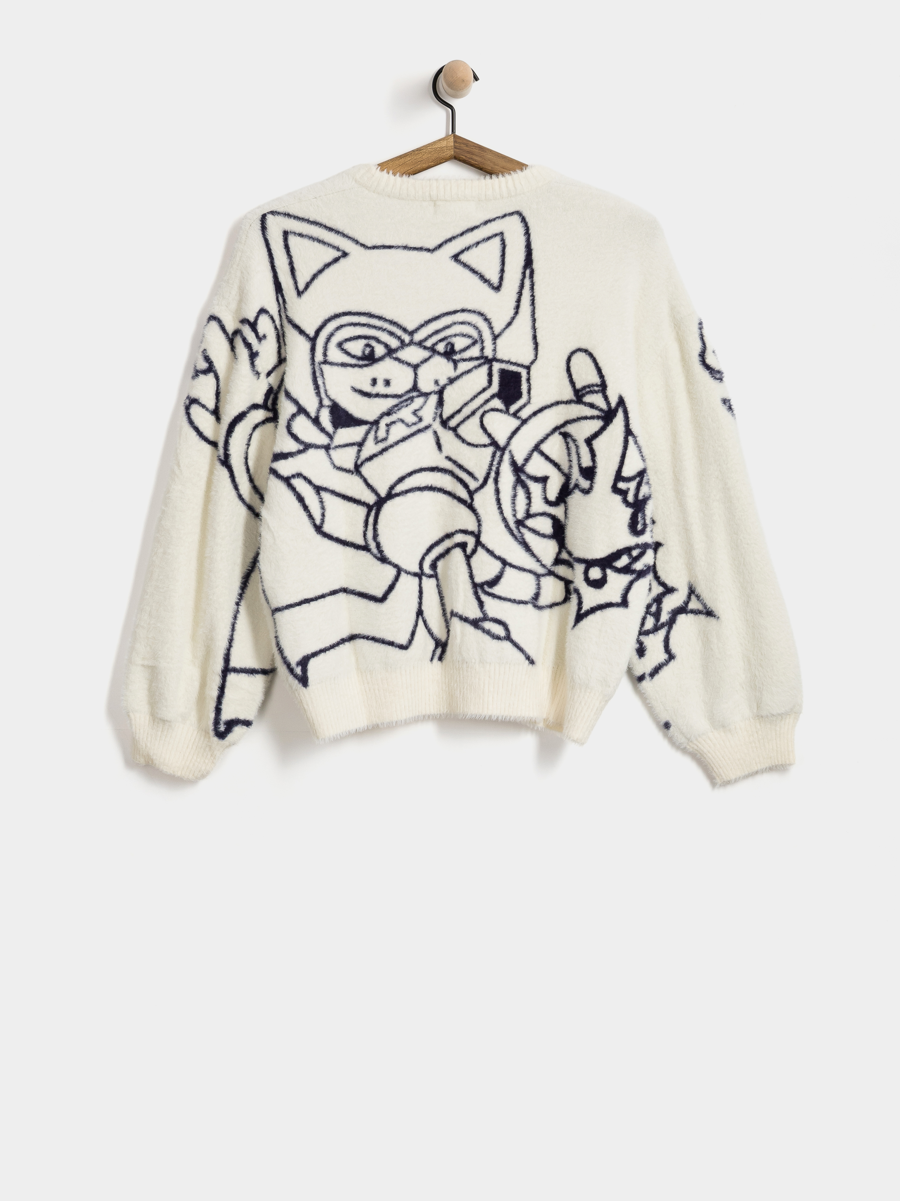 Pulóver RipNDip Rokkunerm Mohair Sweater (bone)