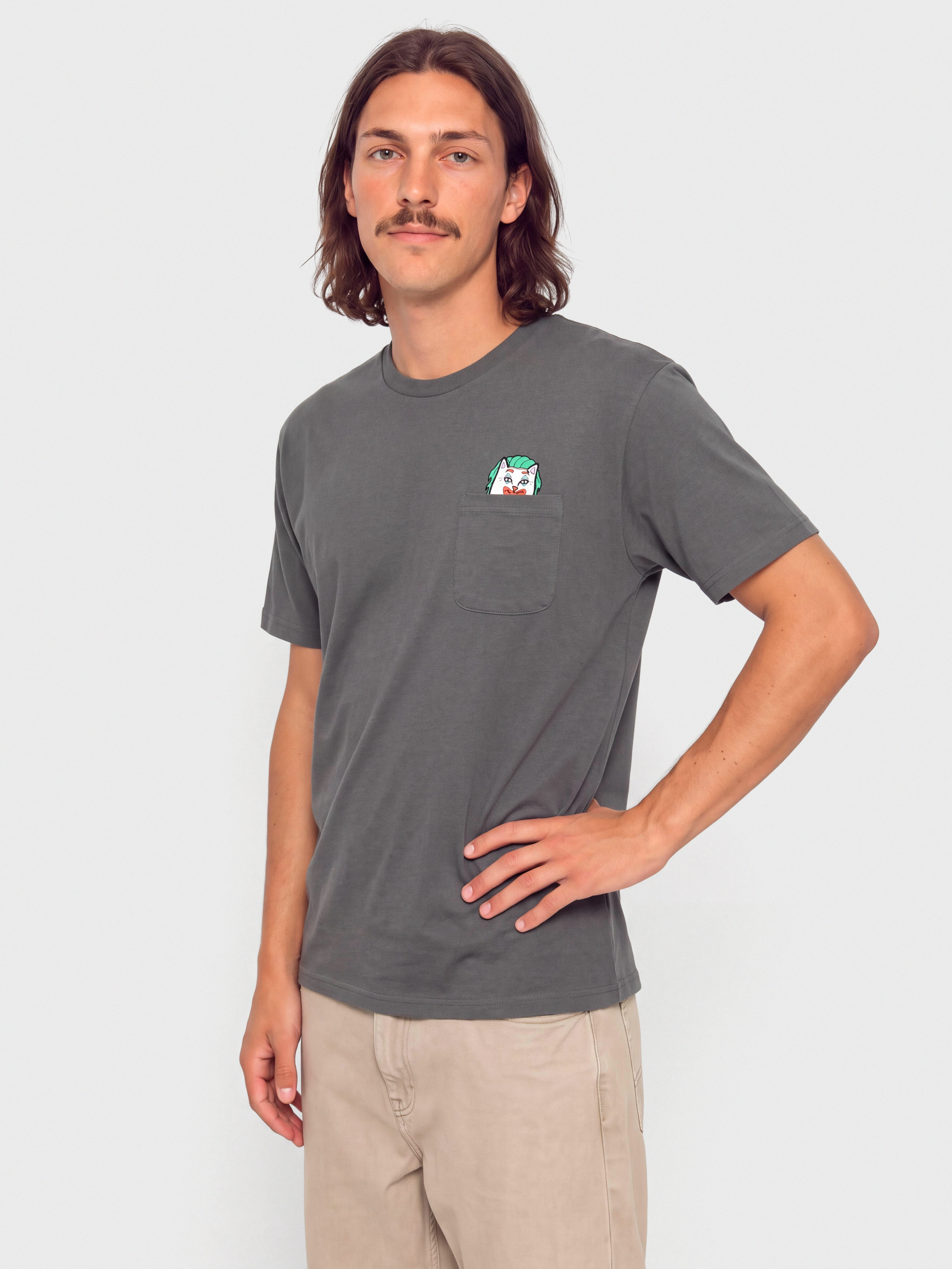 Póló RipNDip Why So Nermal? Pocket (charcoal)