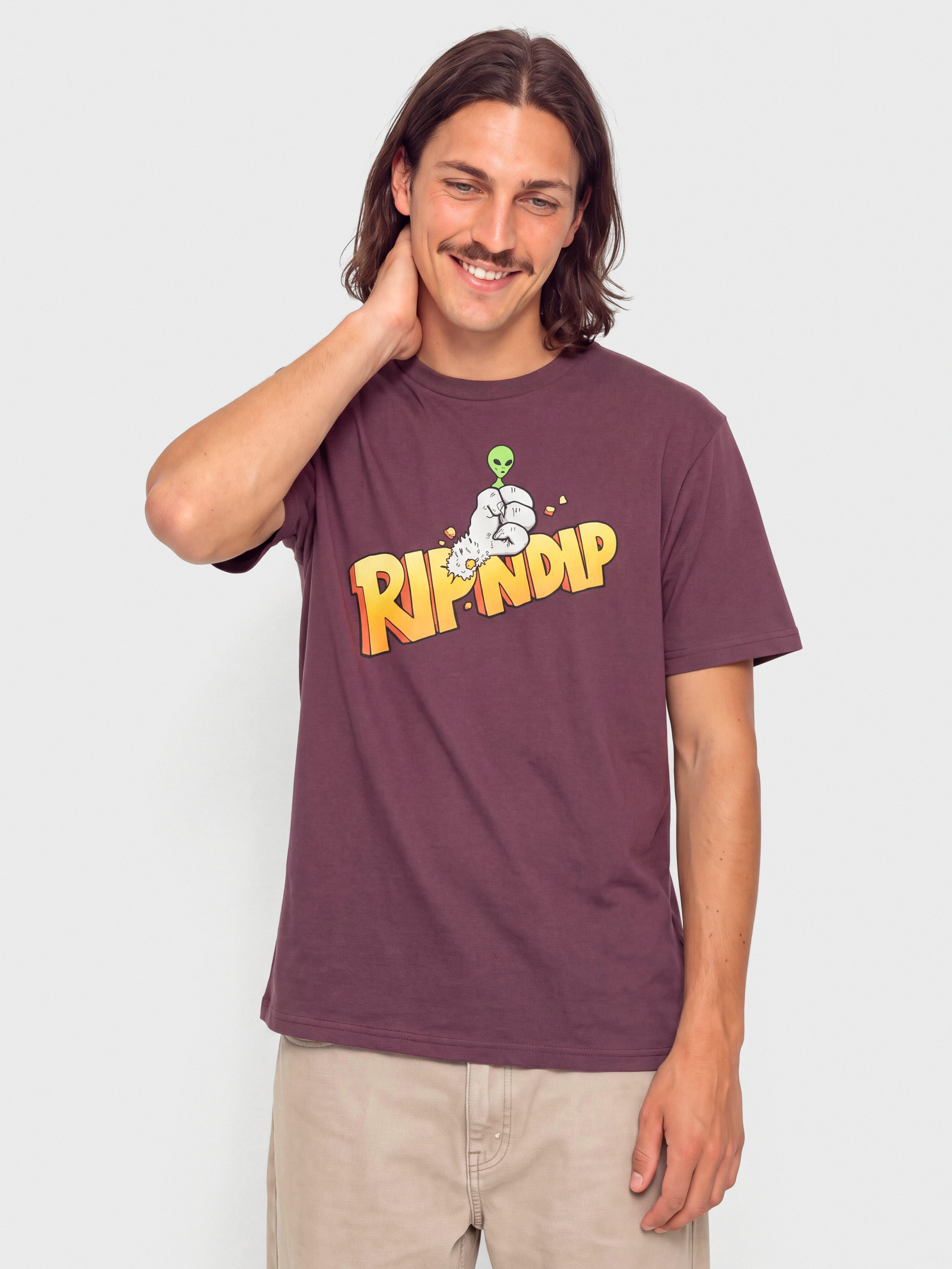 RipNDip Stronger Póló (dark plum)