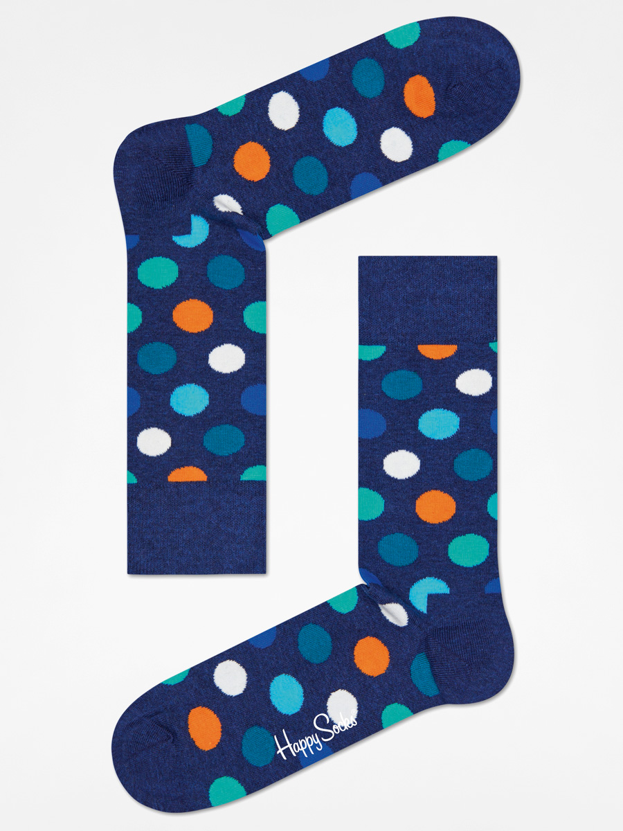 Happy Socks Big Dot Zokni (washed navy/navy)