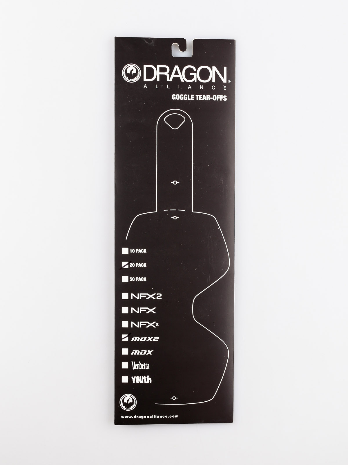Dragon MDX2 Gyorsan a szemu00fcveghez (tear off 20 pack)