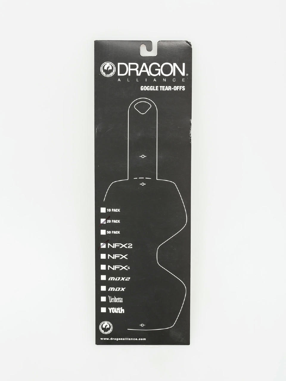 Dragon NFX2 Gyorsan a szemüveghez (tear off 20 pack)