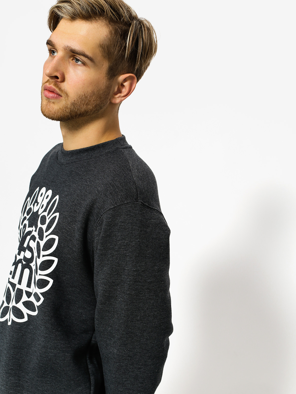 MassDnm Base Pulóver (dark heather grey)