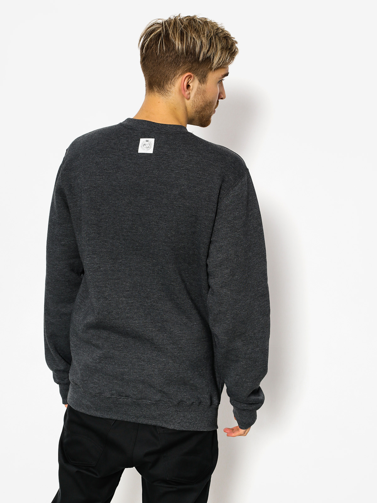MassDnm Base Pulóver (dark heather grey)