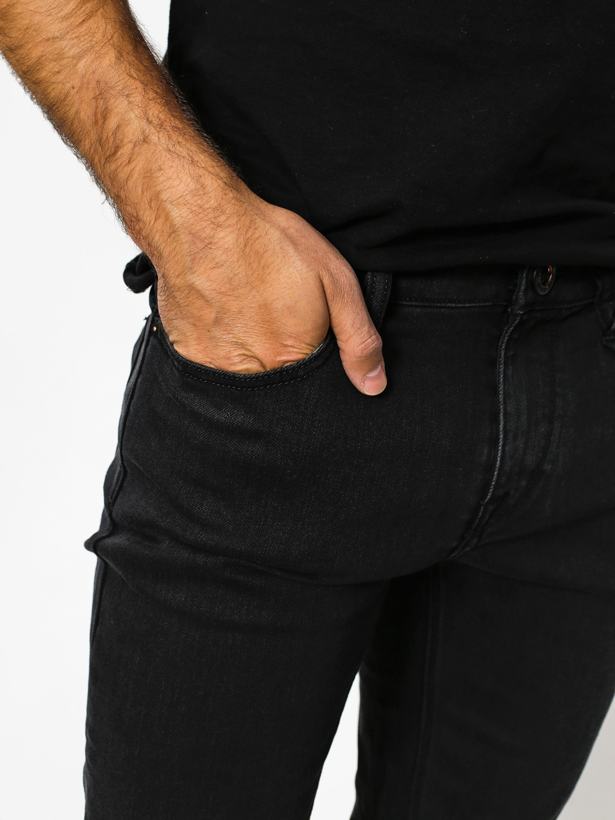 Volcom 2x4 Denim Kisnadrág (ink black)