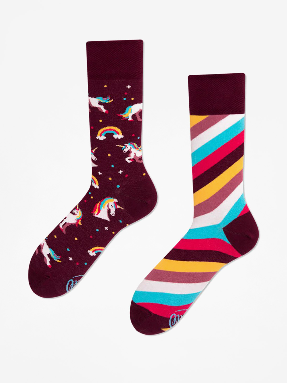 Many Mornings The Unicorn Zokni (burgundy)