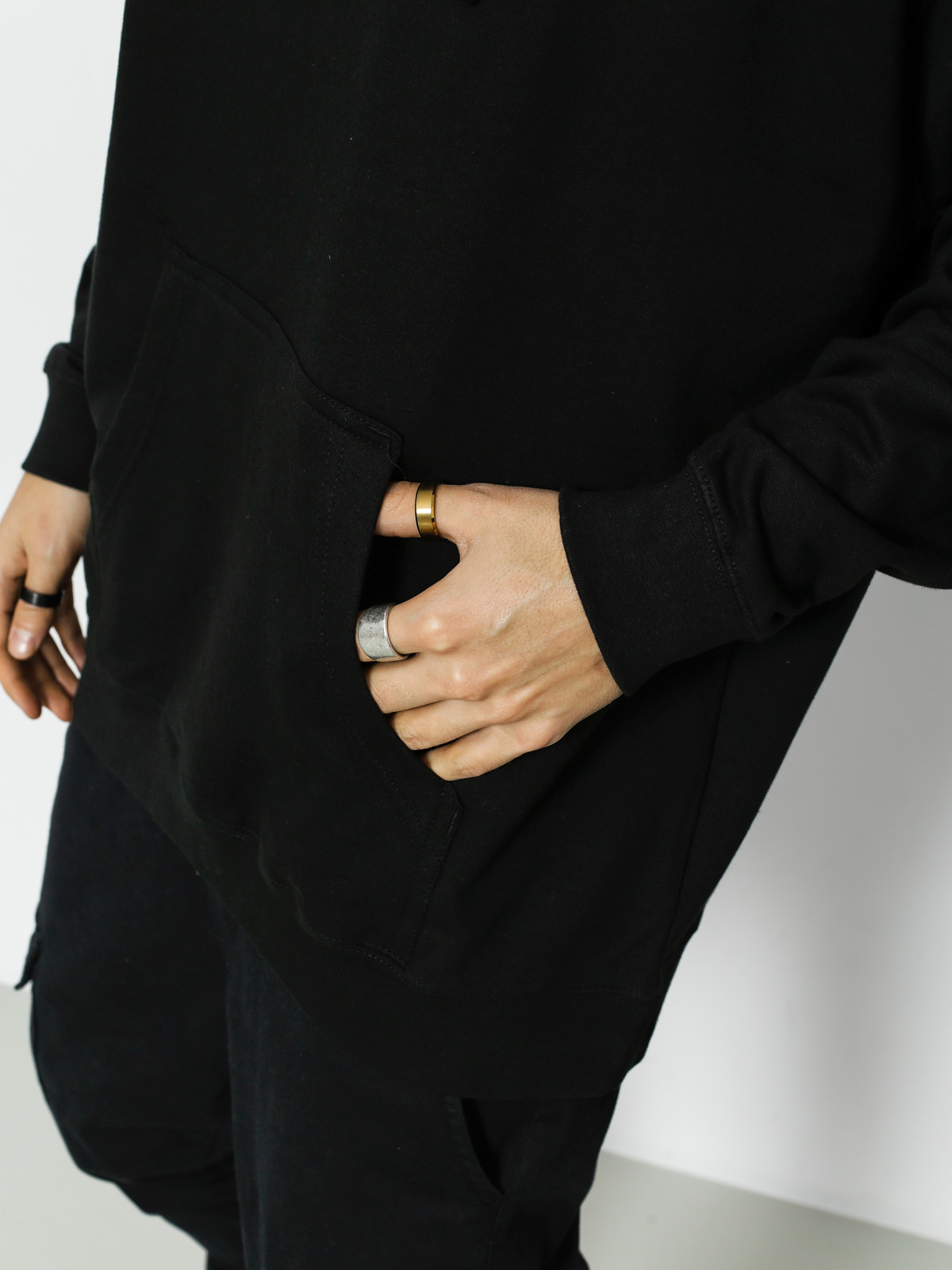 Dragon Trademark Staple Line HD Kapucnis pulóver (black)